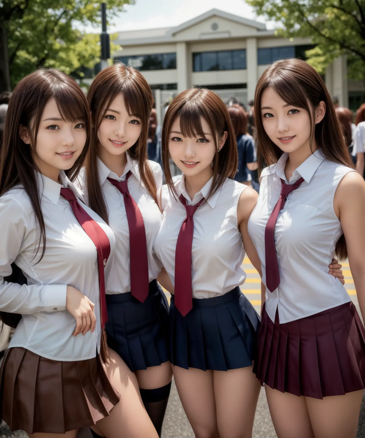【「女子校生・JK×学制服」AIエロ画像（リアル・実写・フォト風）6248枚まとめ！(165ページ目)のエロ画像9枚目