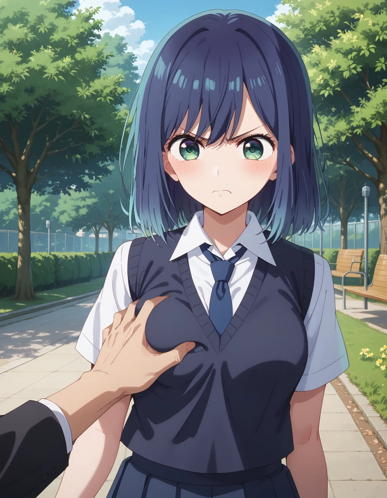 【「学制服」AIエロ画像（イラスト・アニメ・二次元風）4855枚まとめ！(126ページ目)のエロ画像10枚目