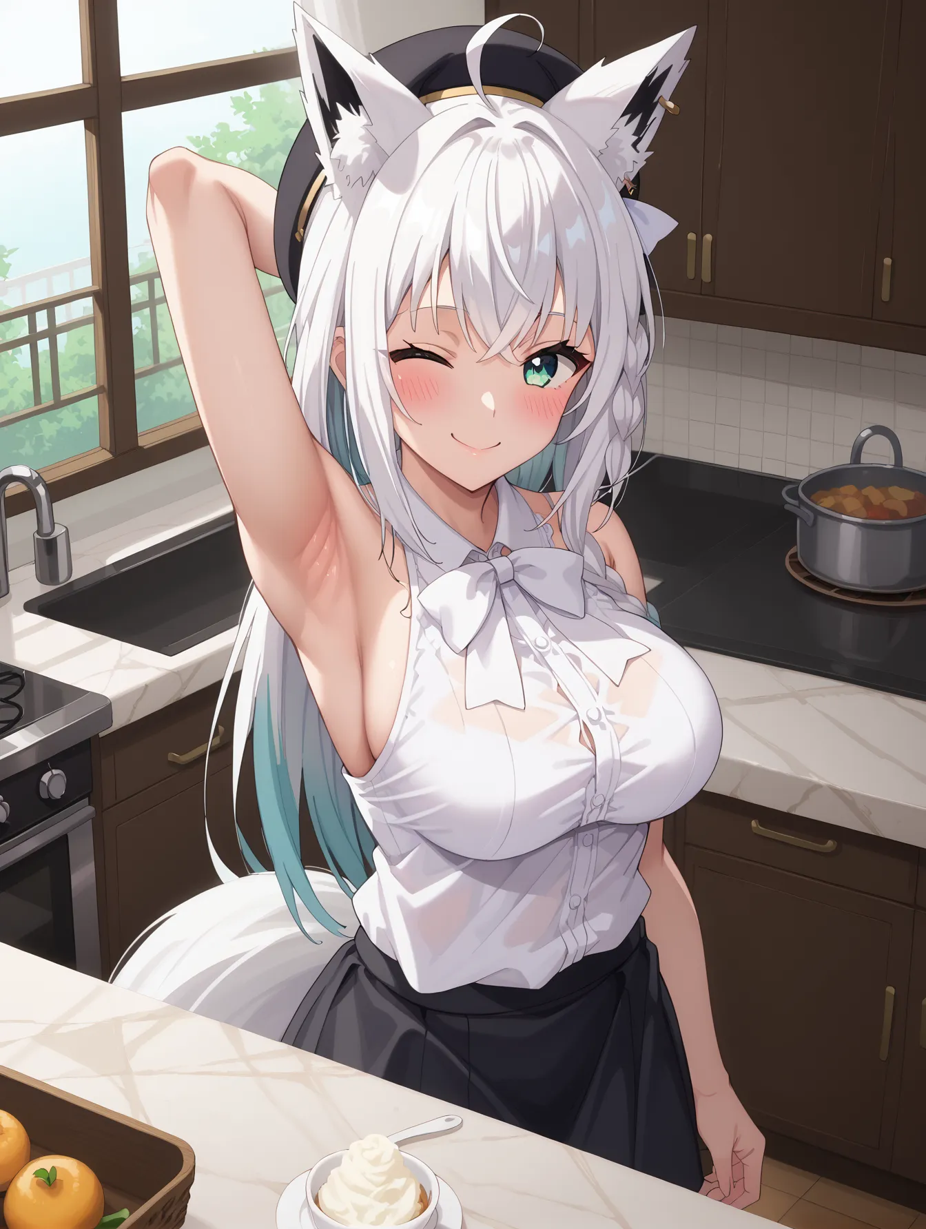 【「巨乳×パンスト」AIエロ画像（イラスト・アニメ・二次元風）575枚まとめ！(15ページ目)のエロ画像25枚目