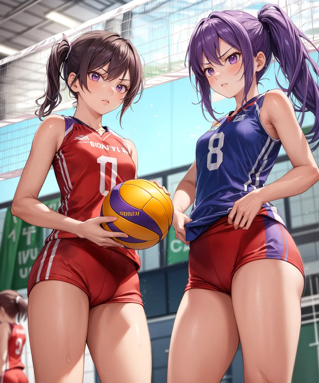 【「バレーボール」AIエロ画像（イラスト・アニメ・二次元風）378枚まとめ！(10ページ目)のエロ画像14枚目