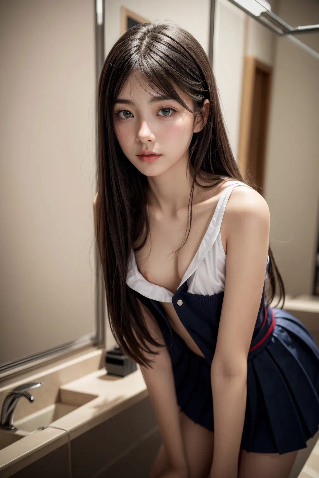 【「貧乳」AIエロ画像（リアル・実写・フォト風）21896枚まとめ！(561ページ目)のエロ画像6枚目