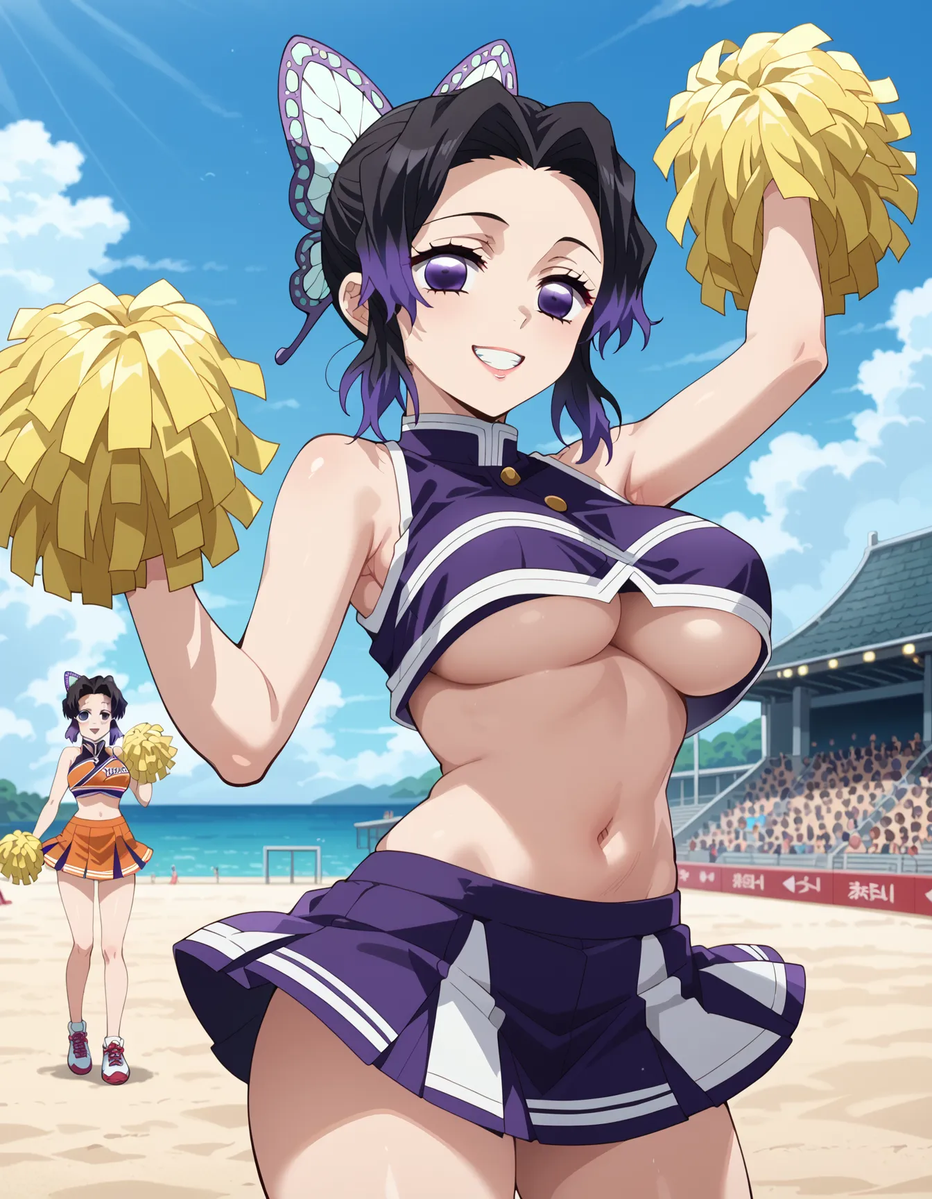 【「チアリーダー」AIエロ画像（イラスト・アニメ・二次元風）321枚まとめ！(8ページ目)のエロ画像25枚目