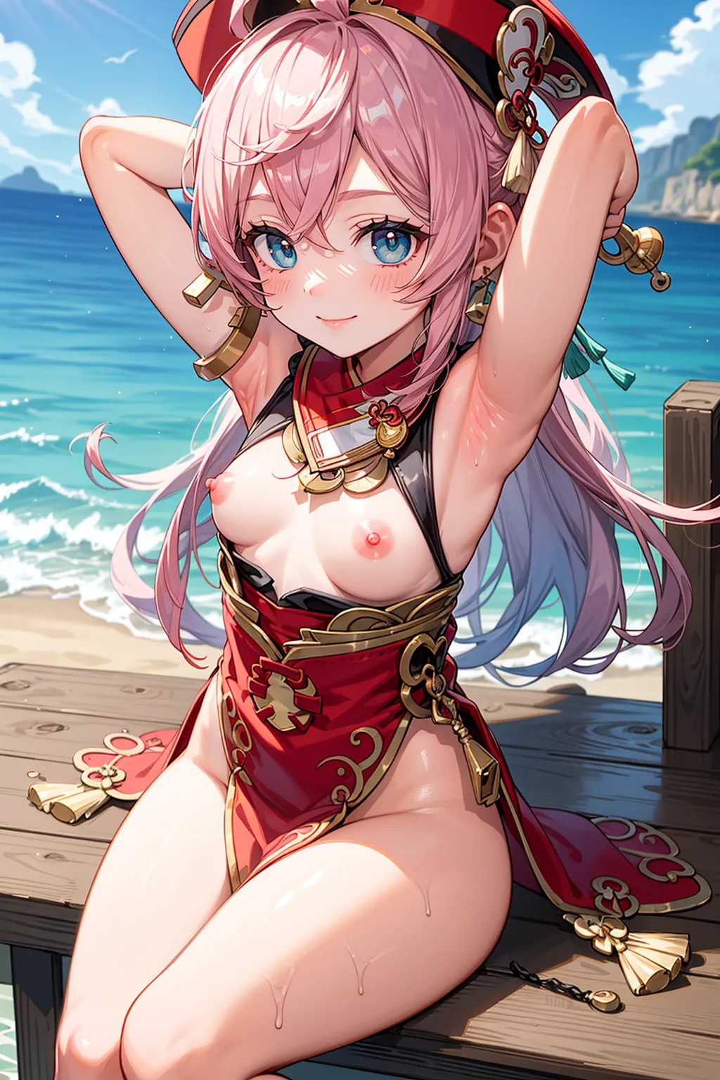 【「腋・脇」AIエロ画像（イラスト・アニメ・二次元風）4705枚まとめ！(121ページ目)のエロ画像21枚目