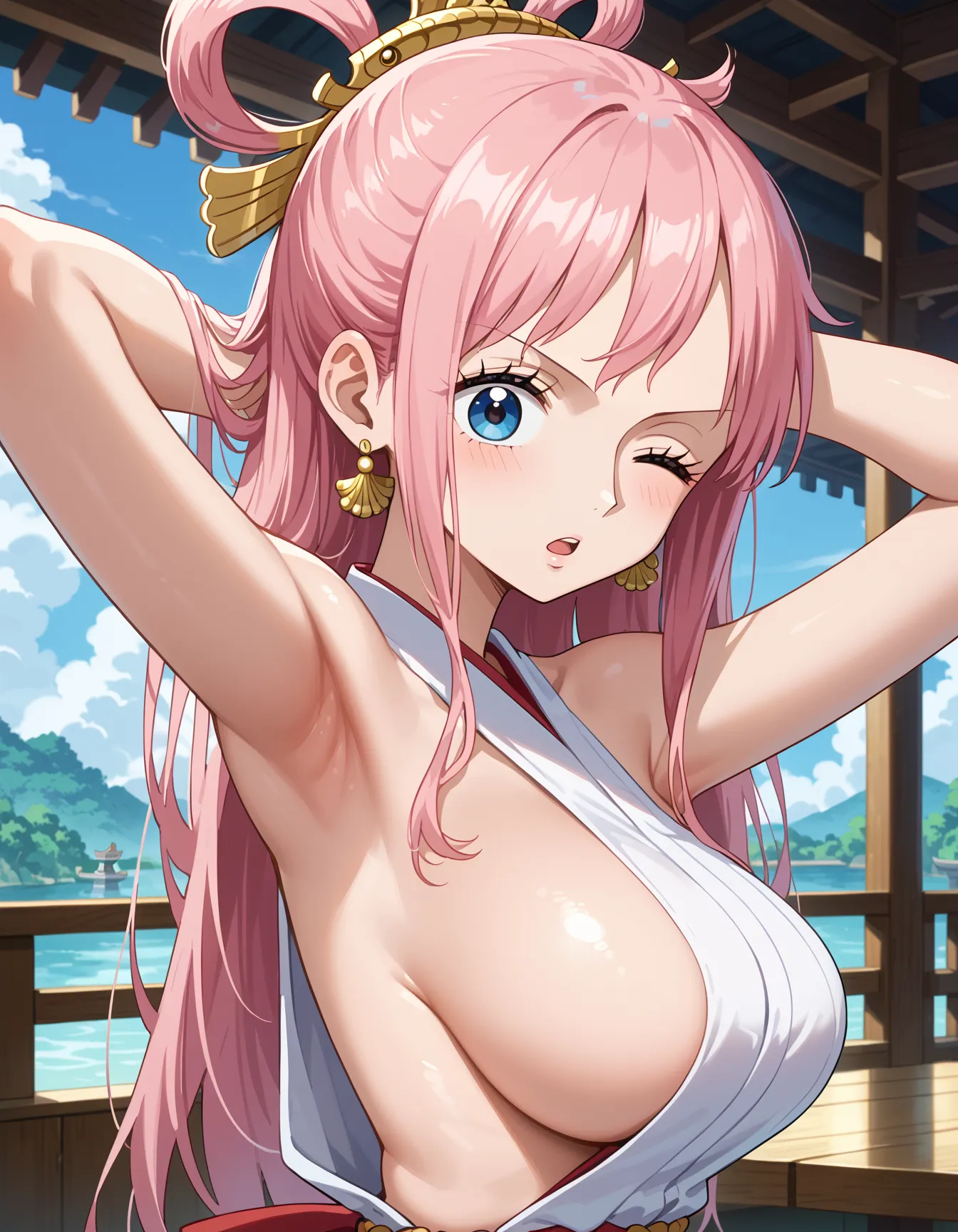【「腋・脇」AIエロ画像（イラスト・アニメ・二次元風）4705枚まとめ！(121ページ目)のエロ画像16枚目