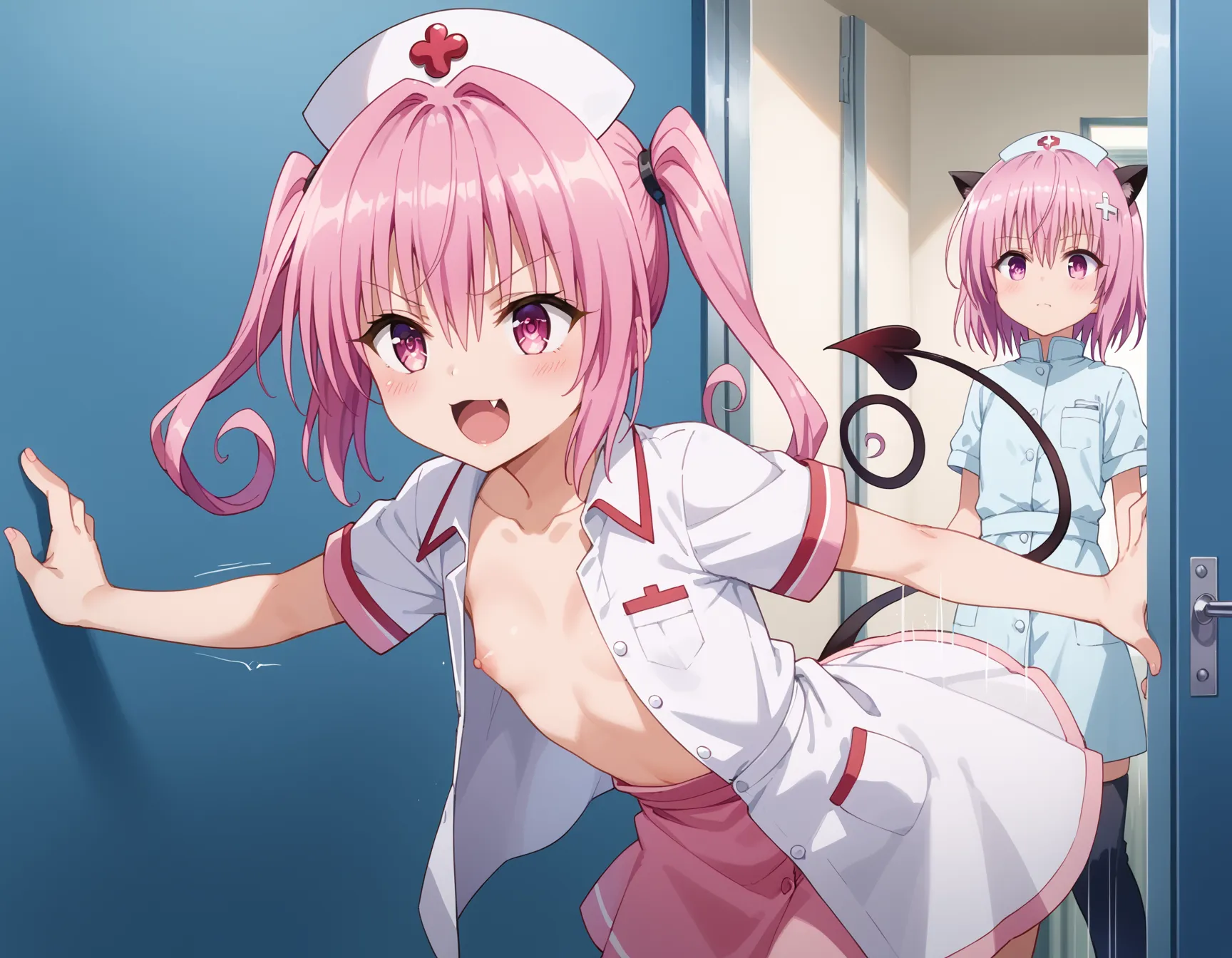 【「貧乳」AIエロ画像（イラスト・アニメ・二次元風）8390枚まとめ！(213ページ目)のエロ画像21枚目