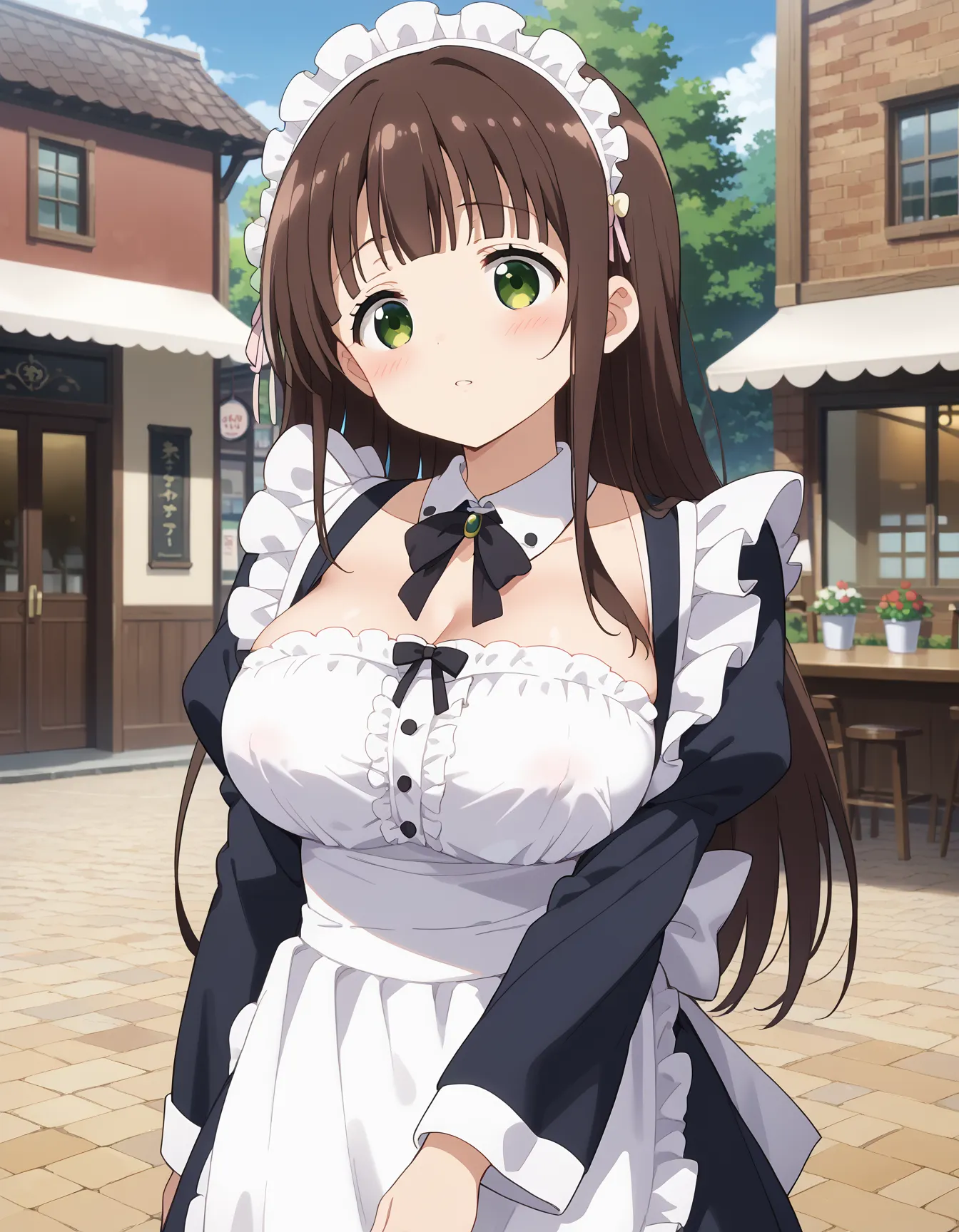 【「巨乳×メイド」AIエロ画像（イラスト・アニメ・二次元風）163枚まとめ！(5ページ目)のエロ画像10枚目