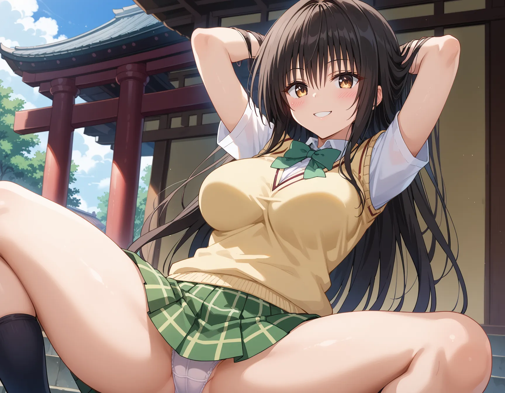 【「学制服」AIエロ画像（イラスト・アニメ・二次元風）4855枚まとめ！(122ページ目)のエロ画像13枚目