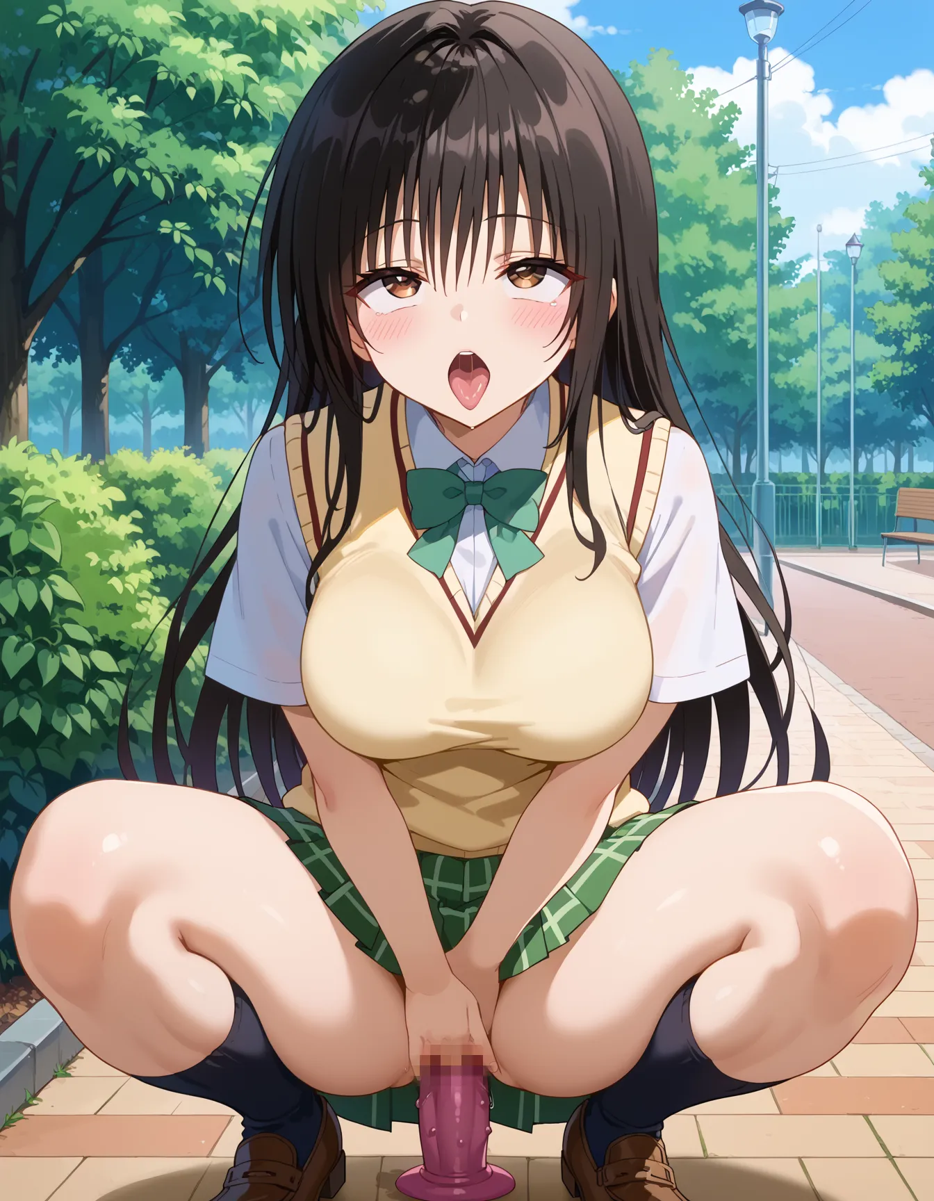 【「おまんこ×学制服」AIエロ画像（イラスト・アニメ・二次元風）845枚まとめ！(22ページ目)のエロ画像1枚目