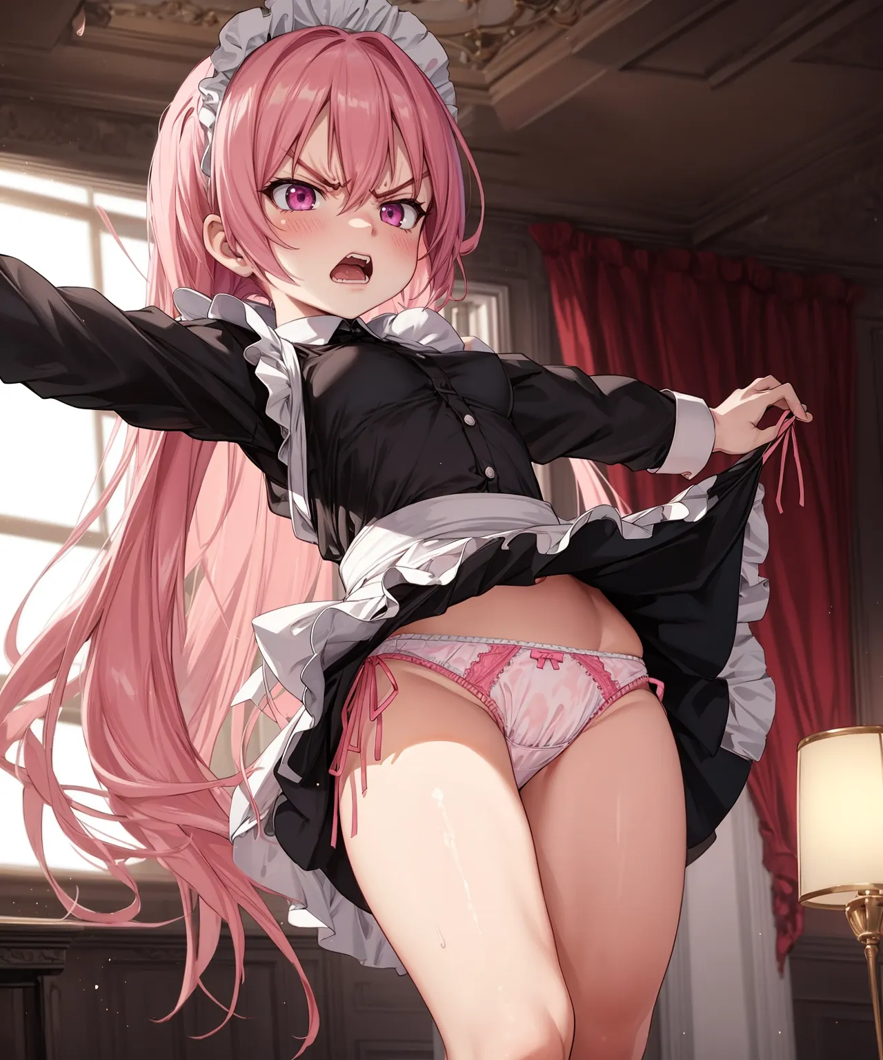 【「巨乳×メイド」AIエロ画像（イラスト・アニメ・二次元風）163枚まとめ！(5ページ目)のエロ画像6枚目