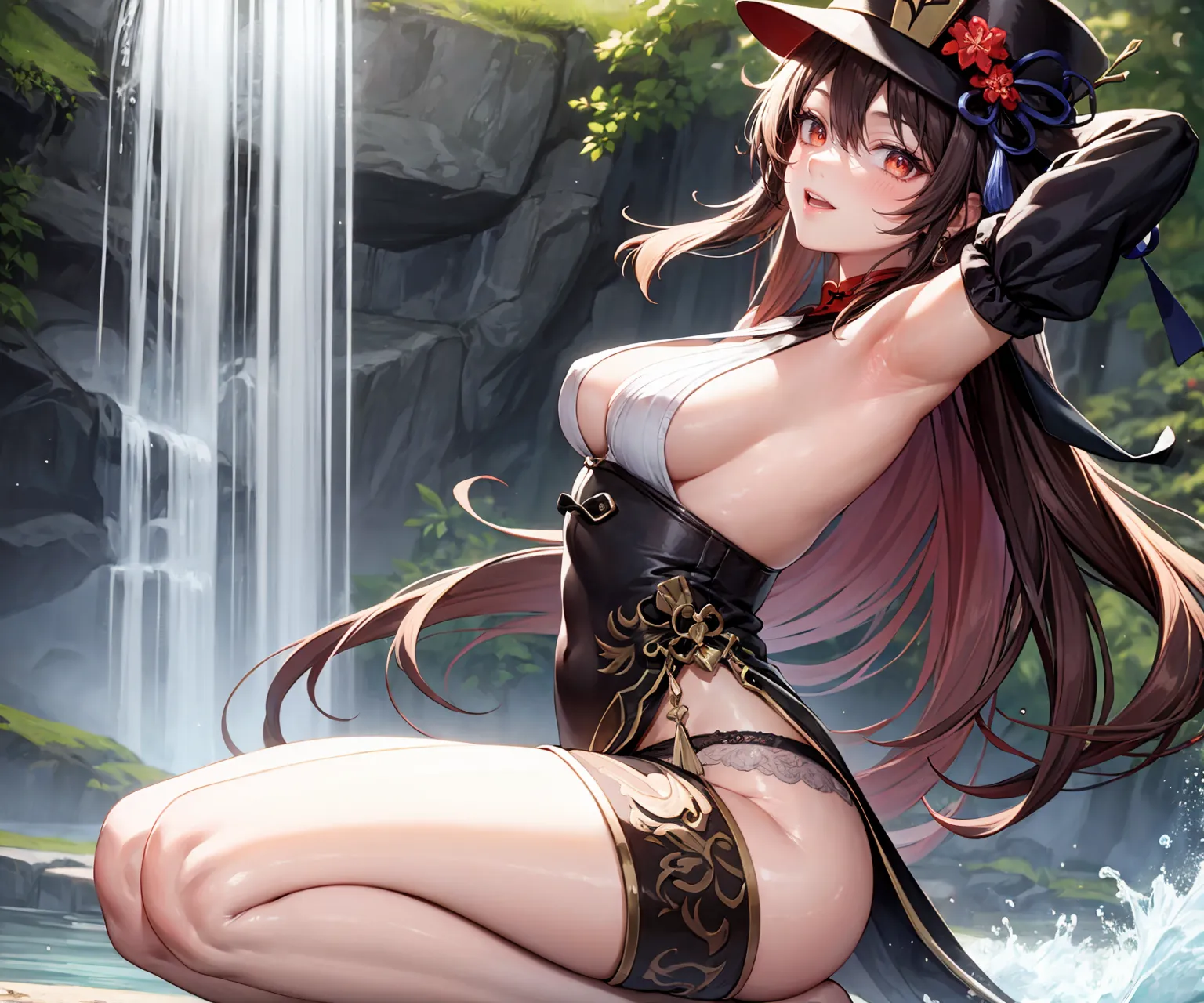 【「腋・脇」AIエロ画像（イラスト・アニメ・二次元風）4705枚まとめ！(118ページ目)のエロ画像14枚目