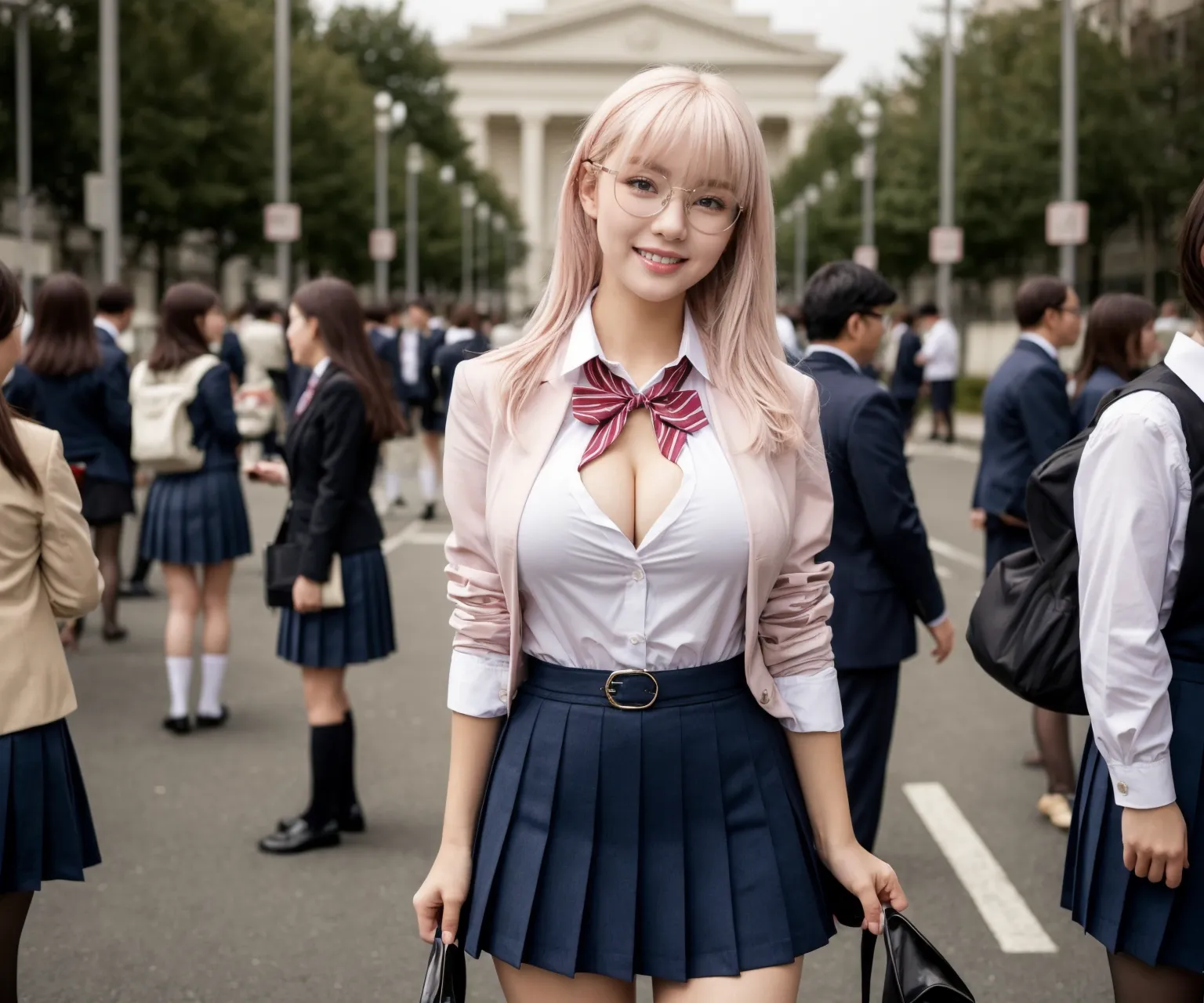 【「尻×学制服」AIエロ画像（リアル・実写・フォト風）2547枚まとめ！(63ページ目)のエロ画像6枚目