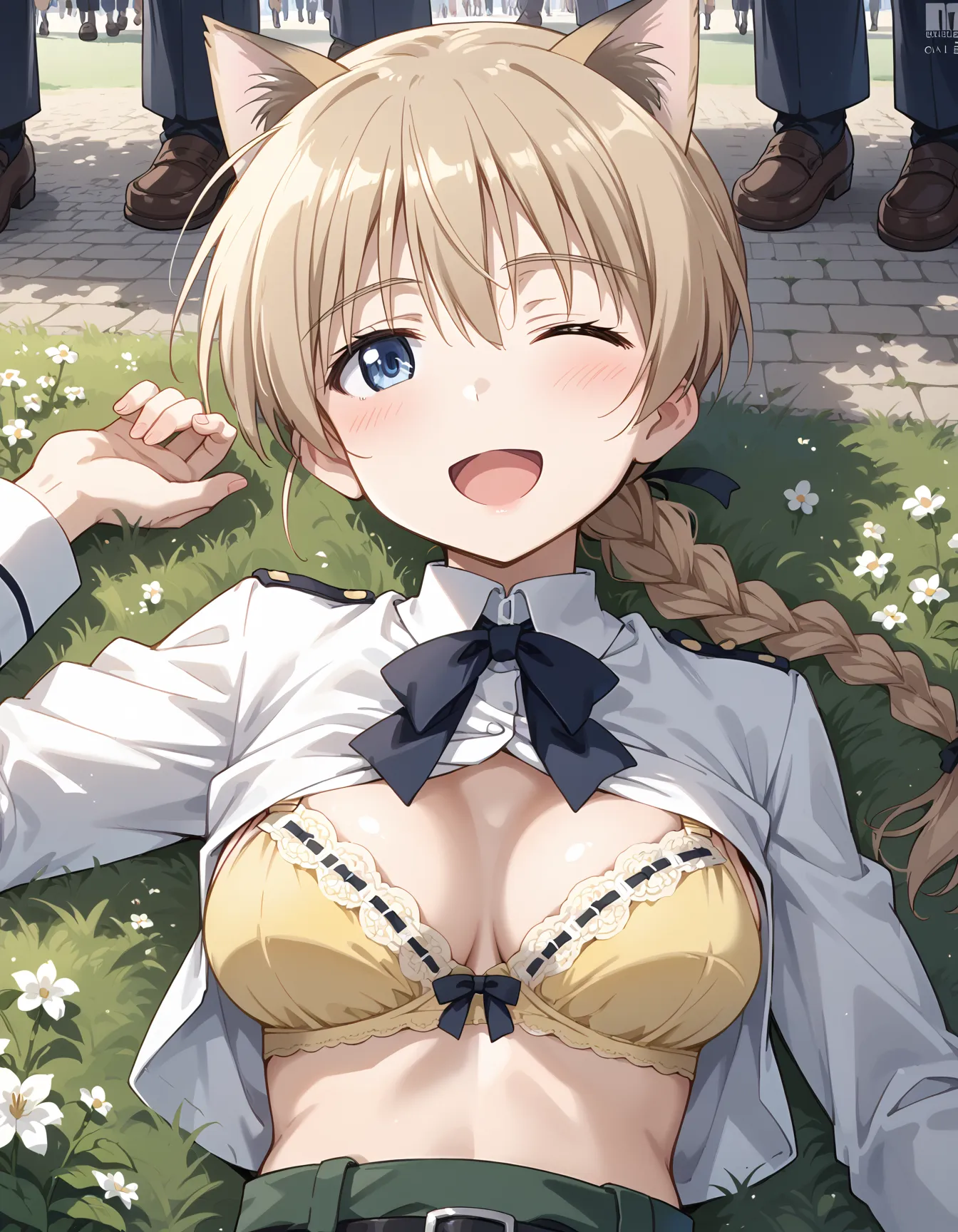 【「下着（ブラジャー・パンティ）」AIエロ画像（イラスト・アニメ・二次元風）15996枚まとめ！(393ページ目)のエロ画像14枚目
