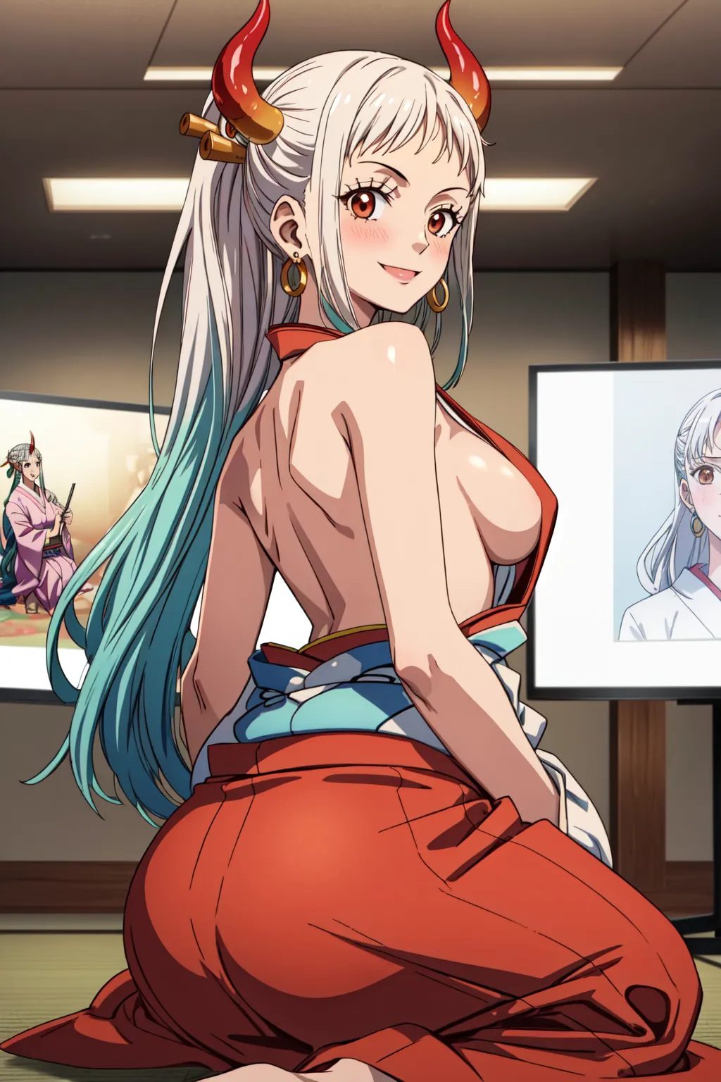 【「着物」AIエロ画像（イラスト・アニメ・二次元風）1472枚まとめ！(36ページ目)のエロ画像5枚目