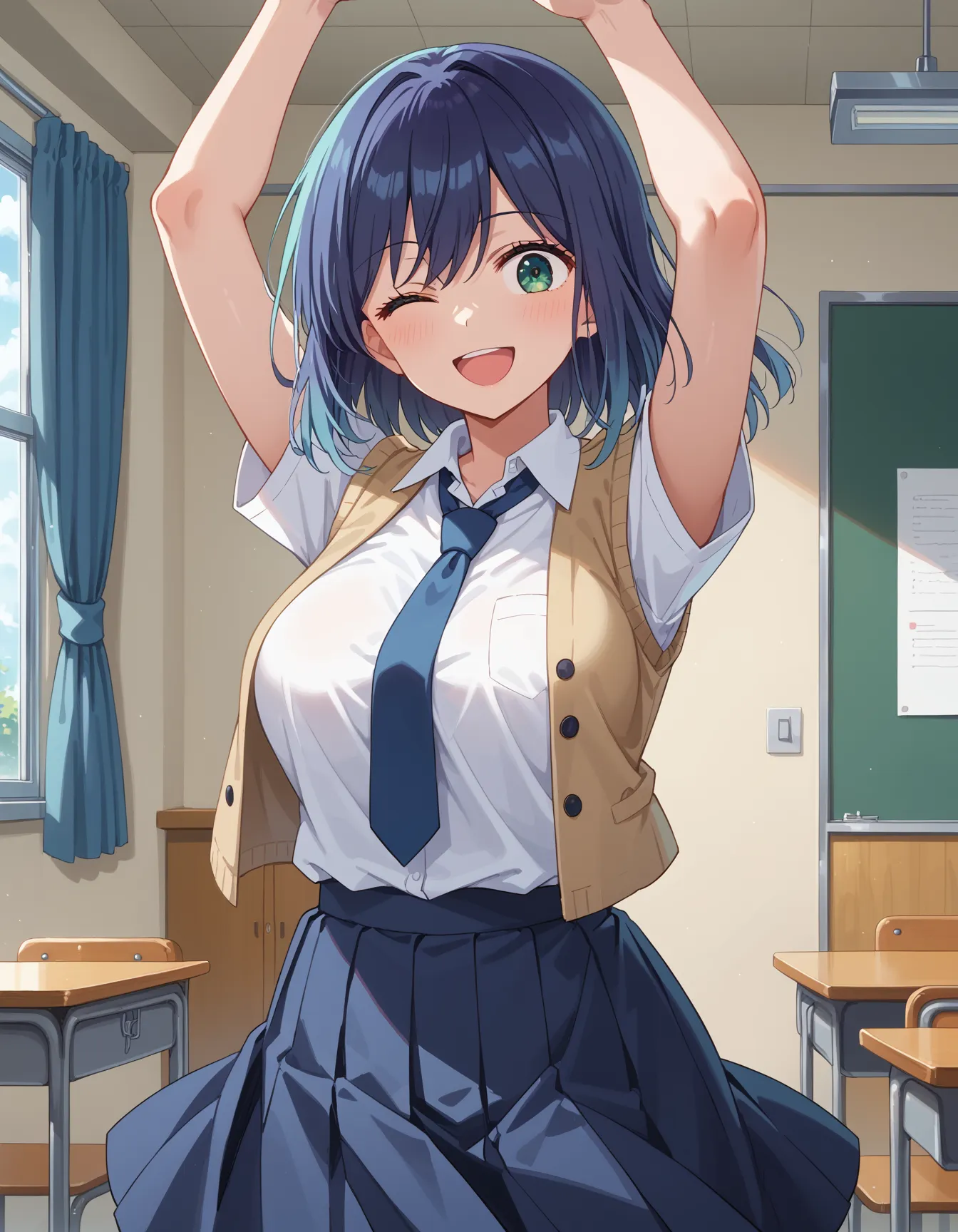【「学制服」AIエロ画像（イラスト・アニメ・二次元風）4855枚まとめ！(118ページ目)のエロ画像28枚目