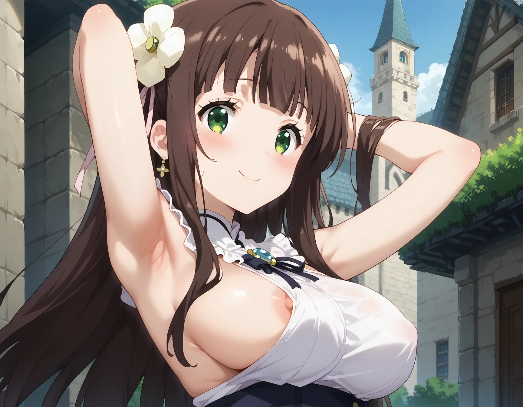 【「腋・脇」AIエロ画像（イラスト・アニメ・二次元風）4705枚まとめ！(116ページ目)のエロ画像29枚目
