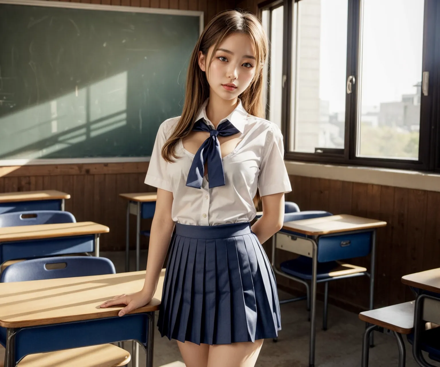 【「尻×学制服」AIエロ画像（リアル・実写・フォト風）2547枚まとめ！(62ページ目)のエロ画像9枚目