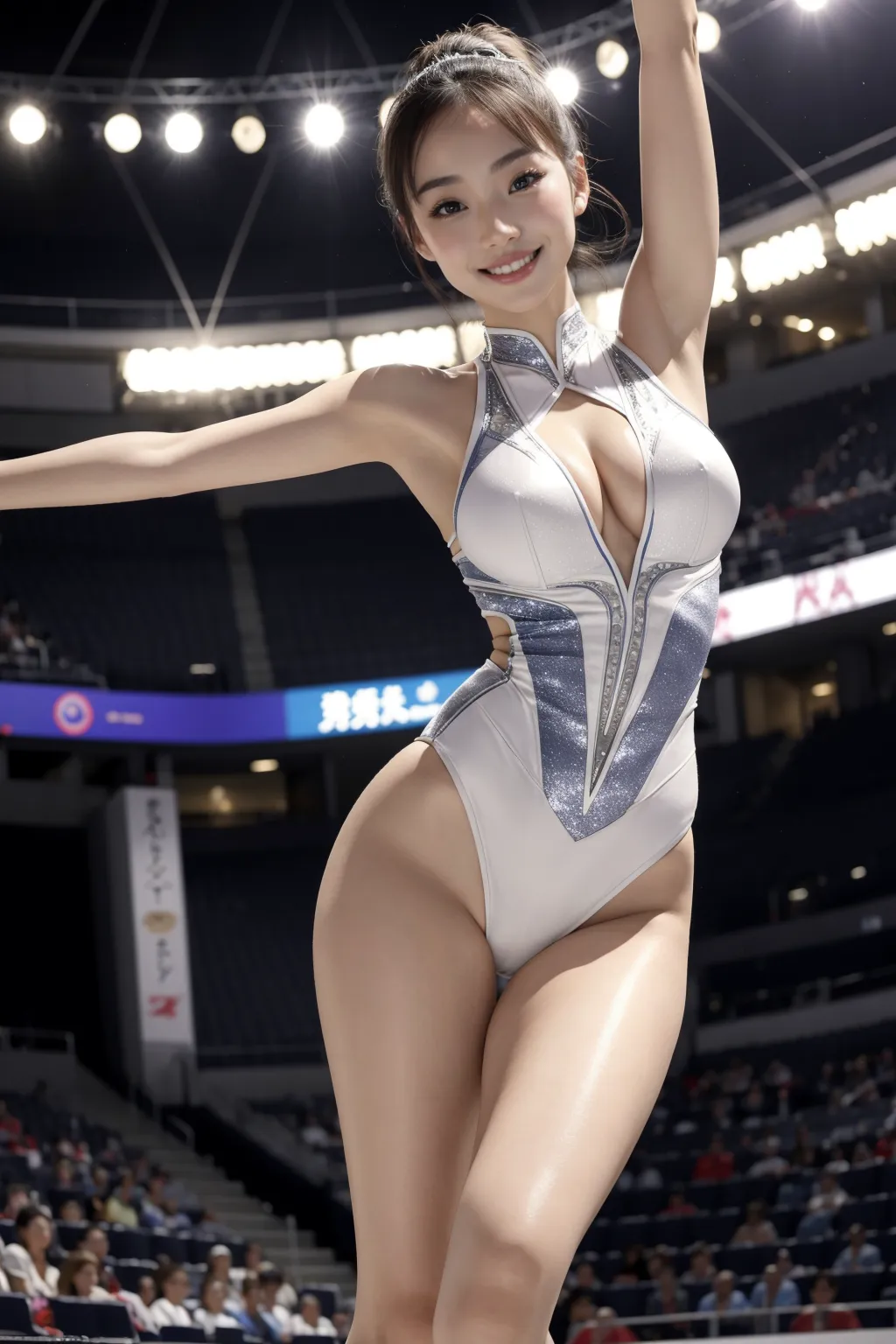 【「巨乳×レオタード」AIエロ画像（リアル・実写・フォト風）240枚まとめ！(7ページ目)のエロ画像3枚目