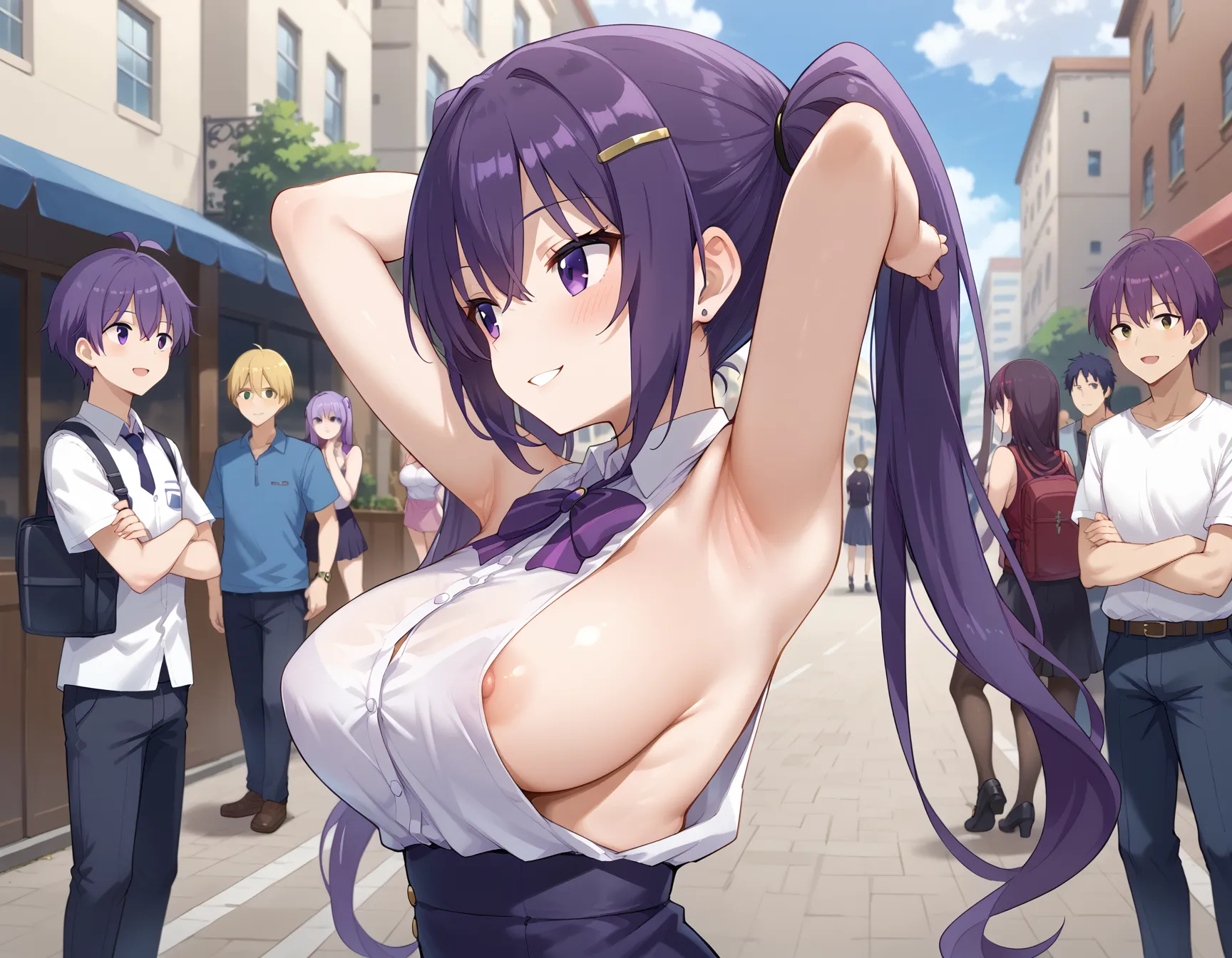 【「巨乳×パンスト」AIエロ画像（イラスト・アニメ・二次元風）575枚まとめ！(15ページ目)のエロ画像2枚目