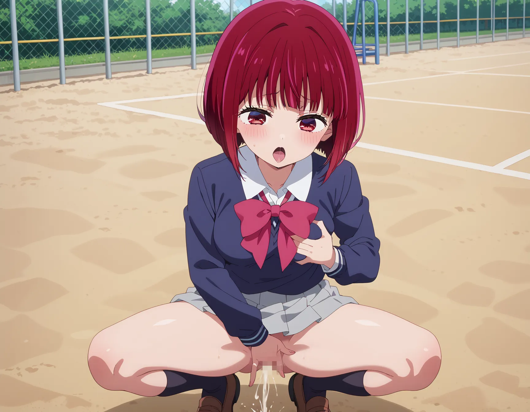 【「おまんこ×学制服」AIエロ画像（イラスト・アニメ・二次元風）845枚まとめ！(21ページ目)のエロ画像5枚目