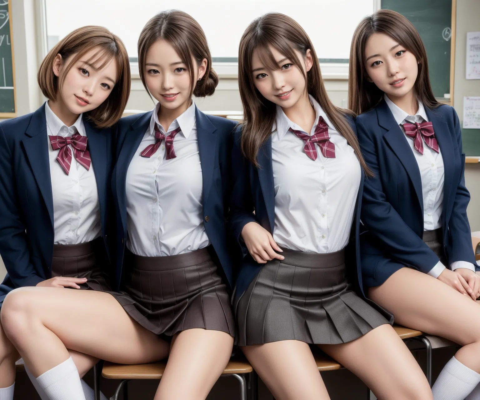 【「尻×学制服」AIエロ画像（リアル・実写・フォト風）2547枚まとめ！(61ページ目)のエロ画像12枚目