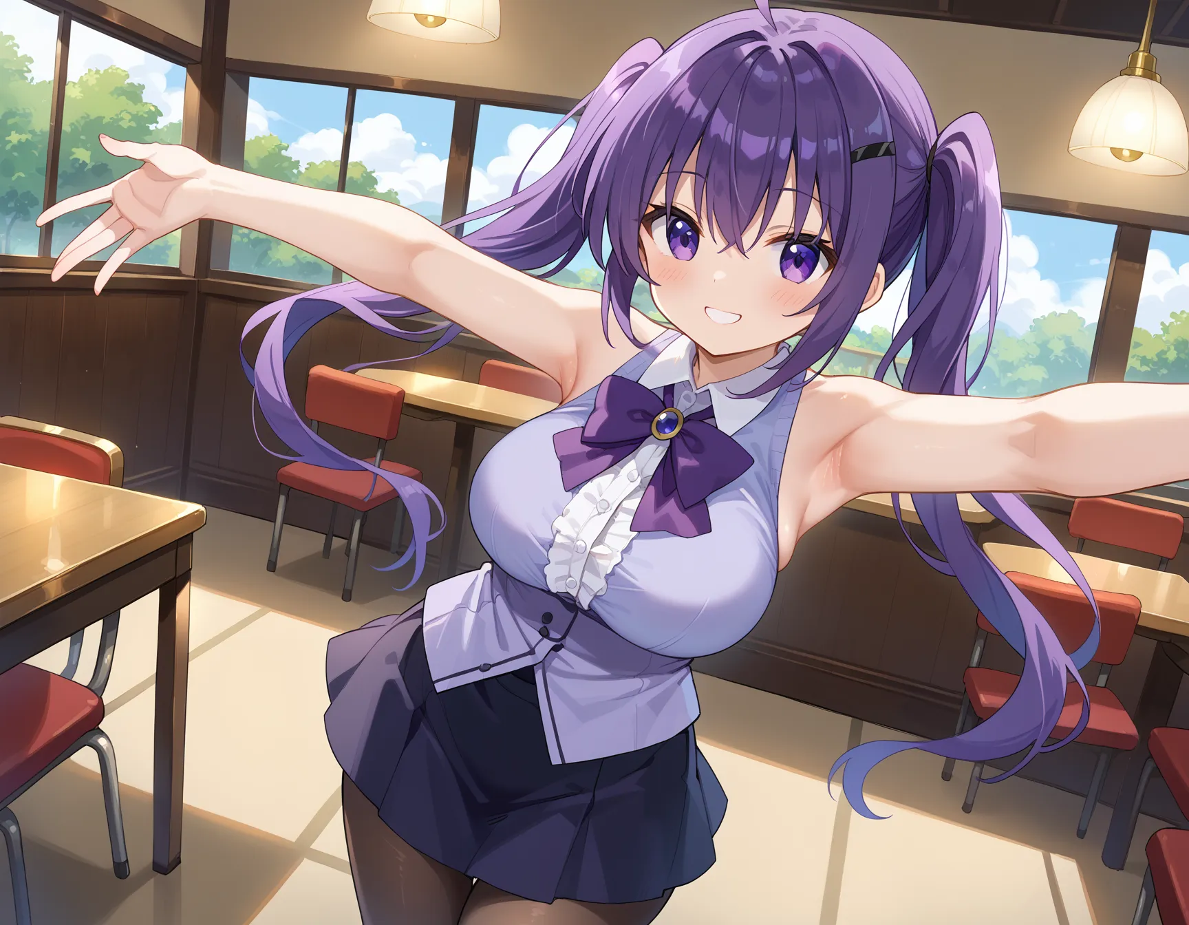 【「巨乳×パンスト」AIエロ画像（イラスト・アニメ・二次元風）575枚まとめ！(14ページ目)のエロ画像29枚目