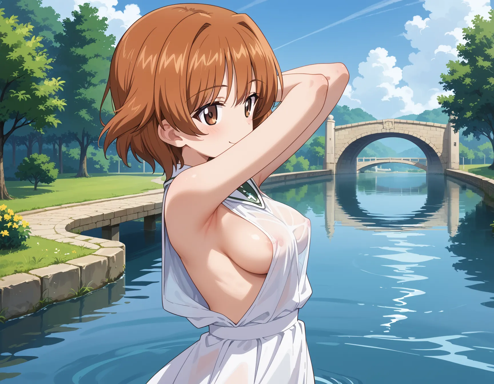 【「腋・脇×下着（ブラジャー・パンティ）」AIエロ画像（イラスト・アニメ・二次元風）1248枚まとめ！(31ページ目)のエロ画像8枚目