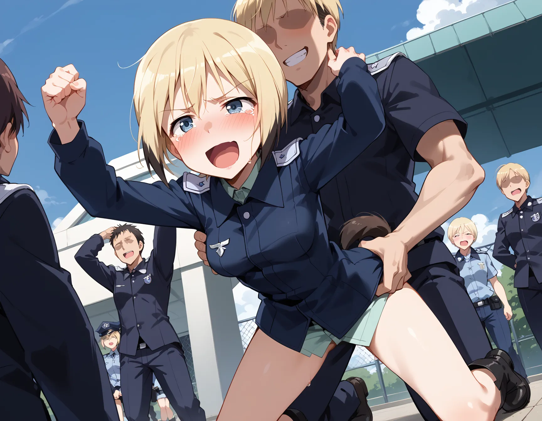 【「女警官」AIエロ画像（イラスト・アニメ・二次元風）264枚まとめ！(7ページ目)のエロ画像13枚目