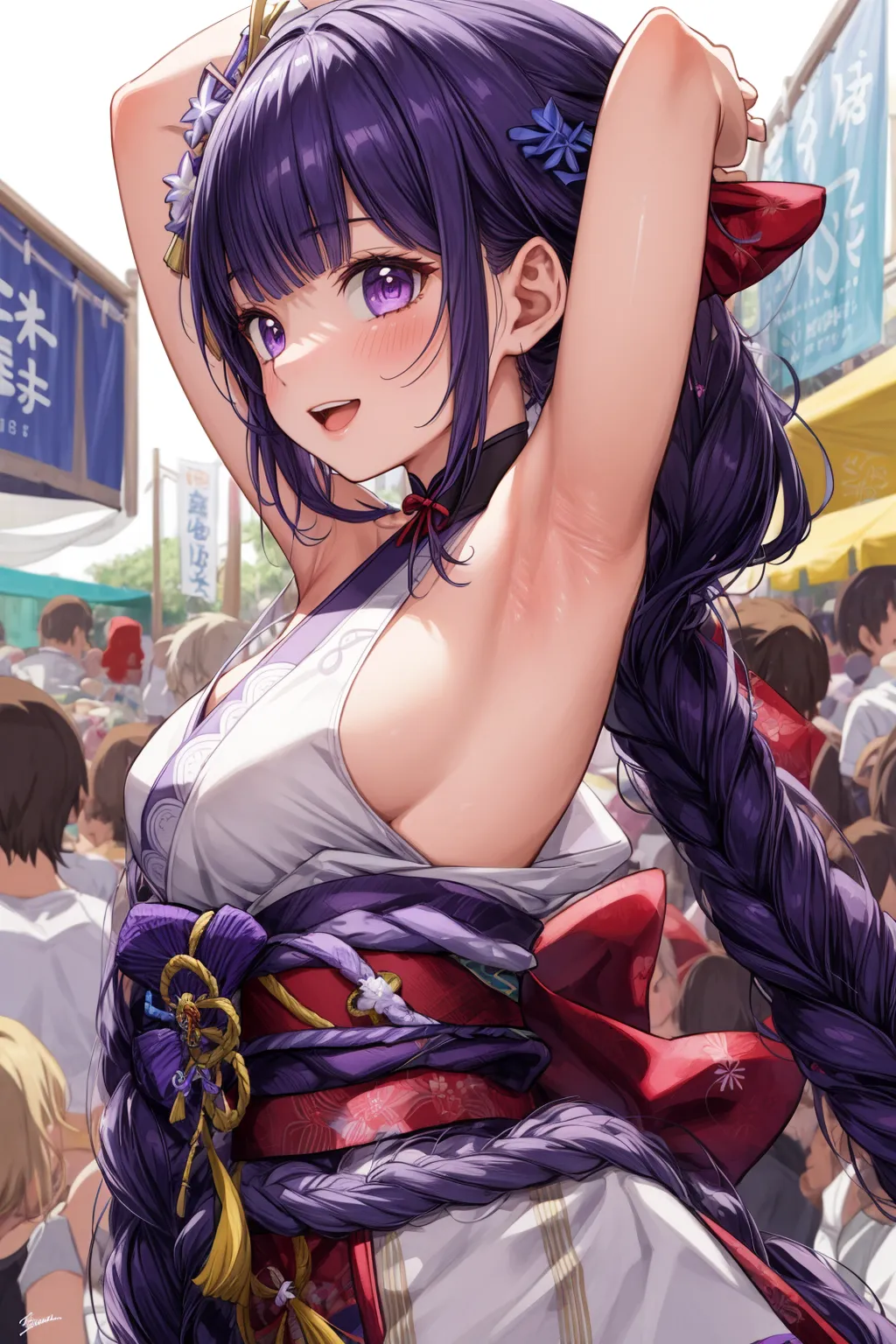 【「腋・脇」AIエロ画像（イラスト・アニメ・二次元風）4705枚まとめ！(113ページ目)のエロ画像17枚目