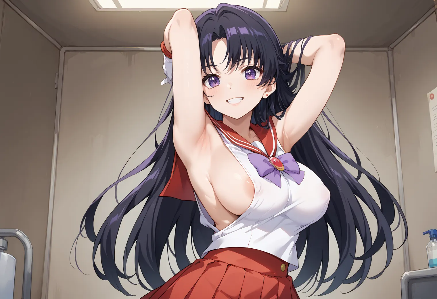 【「腋・脇」AIエロ画像（イラスト・アニメ・二次元風）4705枚まとめ！(113ページ目)のエロ画像5枚目