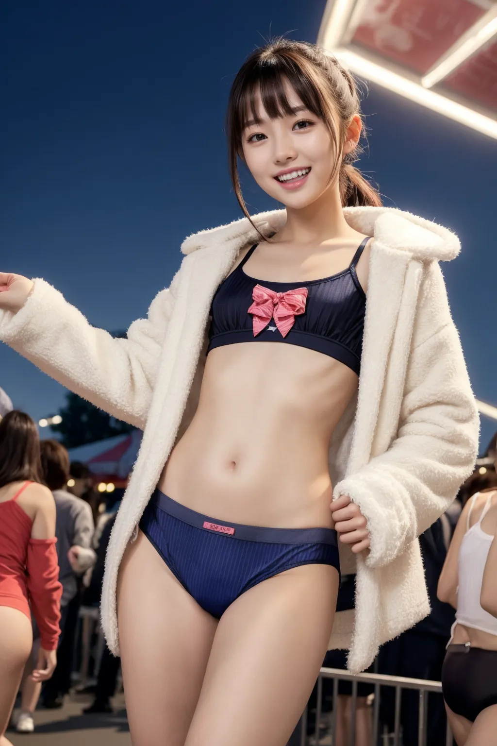 【「ロリ・小柄×下着（ブラジャー・パンティ）」AIエロ画像（リアル・実写・フォト風）3330枚まとめ！(81ページ目)のエロ画像3枚目
