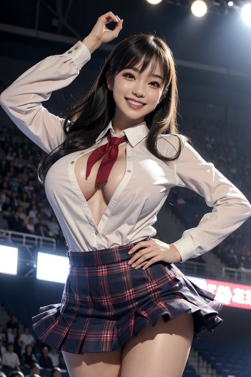 【「爆乳・超乳×アイドル」AIエロ画像（リアル・実写・フォト風）346枚まとめ！(9ページ目)のエロ画像2枚目