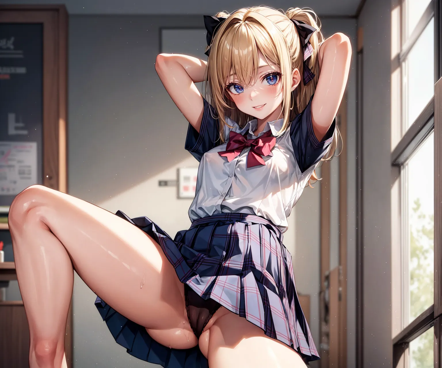 【「女子校生・JK×学制服」AIエロ画像（イラスト・アニメ・二次元風）190枚まとめ！(5ページ目)のエロ画像9枚目