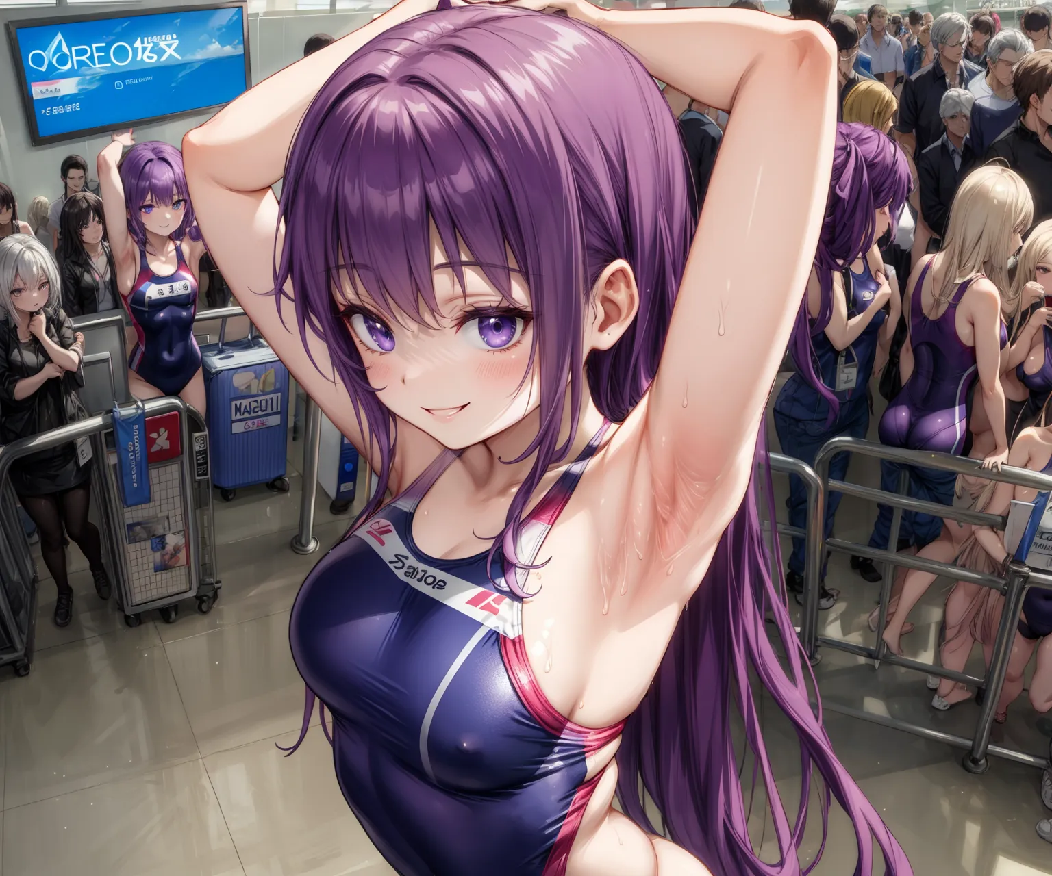 【「腋・脇」AIエロ画像（イラスト・アニメ・二次元風）4705枚まとめ！(112ページ目)のエロ画像7枚目