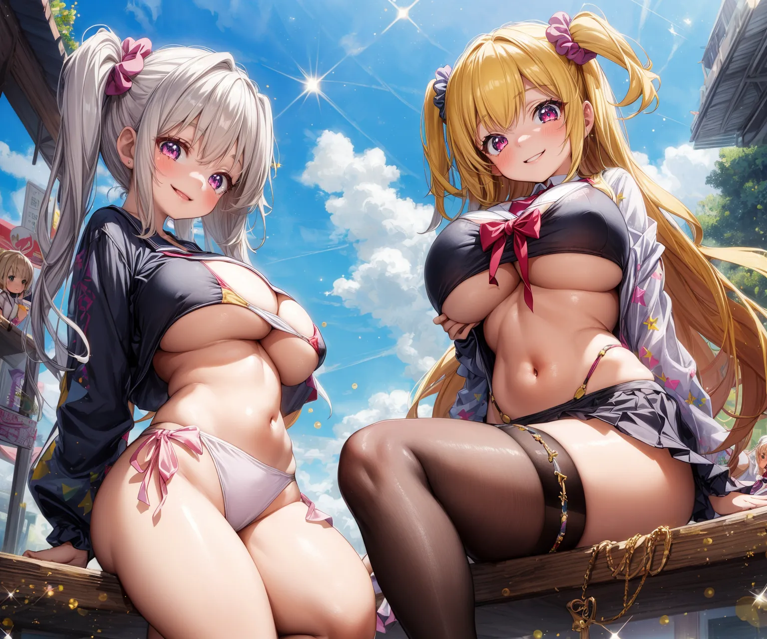 【「爆乳・超乳」AIエロ画像（イラスト・アニメ・二次元風）5621枚まとめ！(131ページ目)のエロ画像17枚目