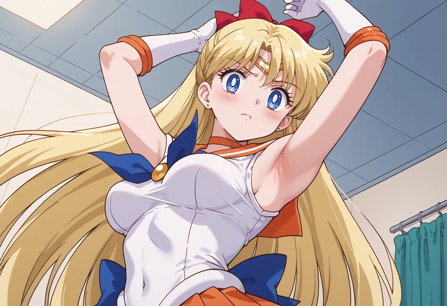【「腋・脇」AIエロ画像（イラスト・アニメ・二次元風）4705枚まとめ！(110ページ目)のエロ画像24枚目