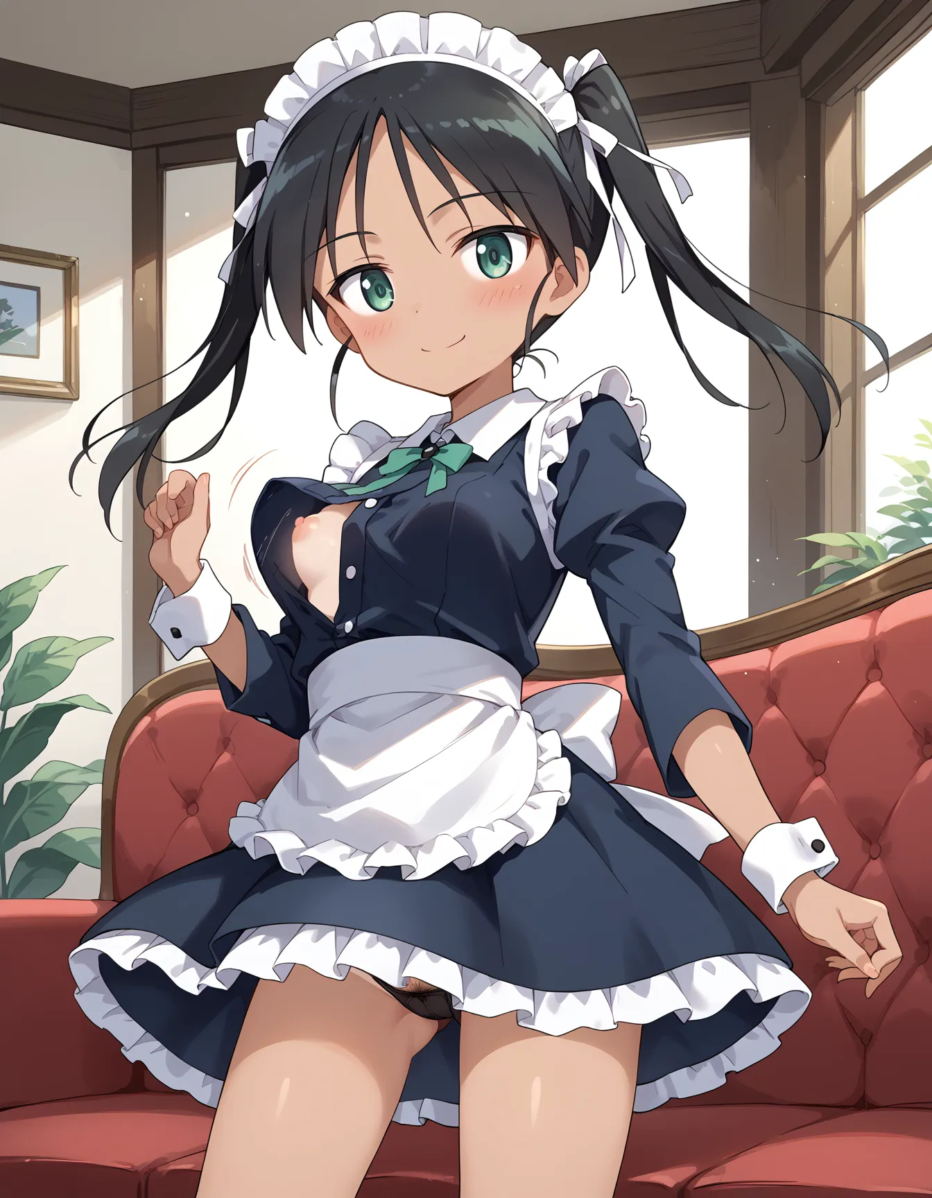 【「メイド」AIエロ画像（イラスト・アニメ・二次元風）516枚まとめ！(13ページ目)のエロ画像9枚目