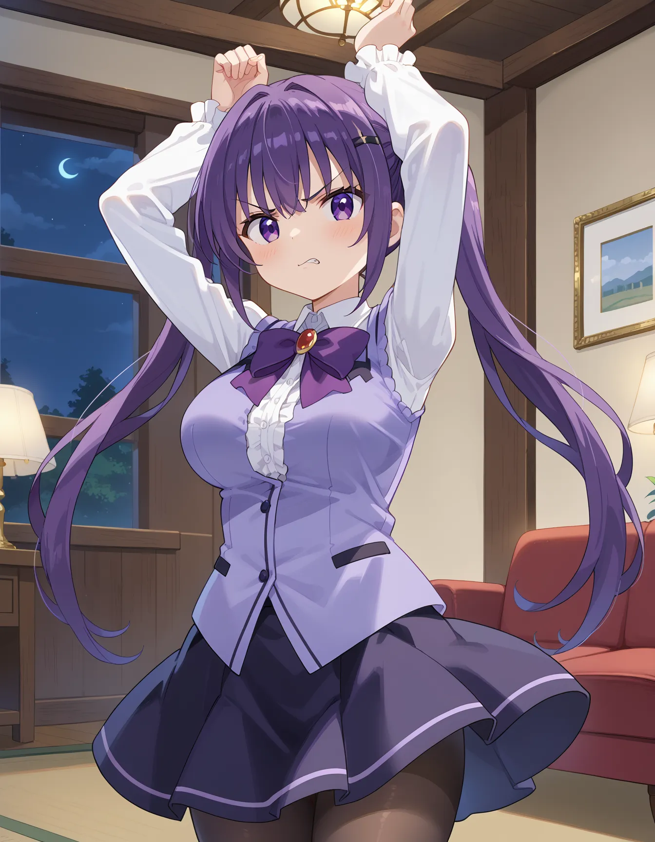 【「巨乳×パンスト」AIエロ画像（イラスト・アニメ・二次元風）575枚まとめ！(14ページ目)のエロ画像11枚目