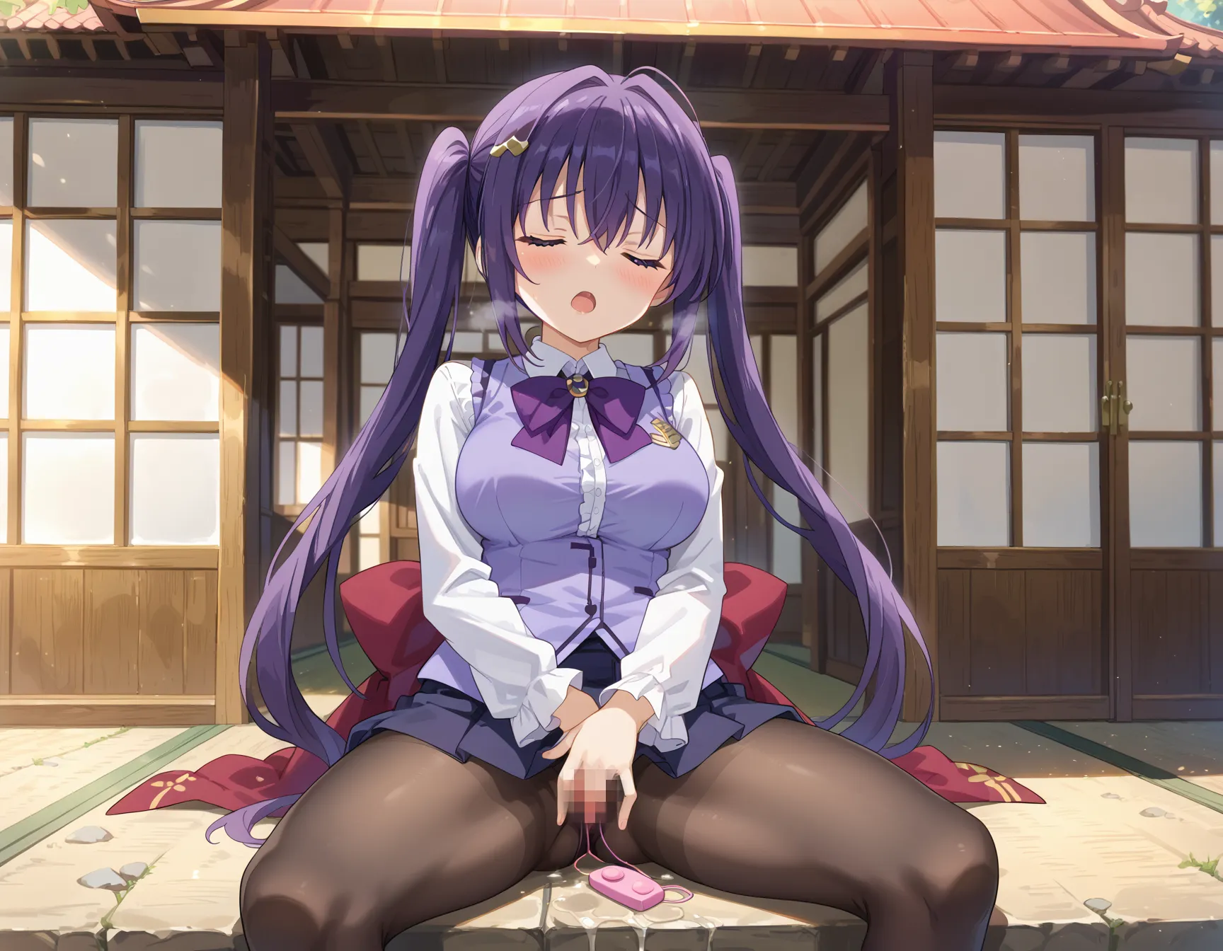 【「巨乳×パンスト」AIエロ画像（イラスト・アニメ・二次元風）575枚まとめ！(14ページ目)のエロ画像10枚目