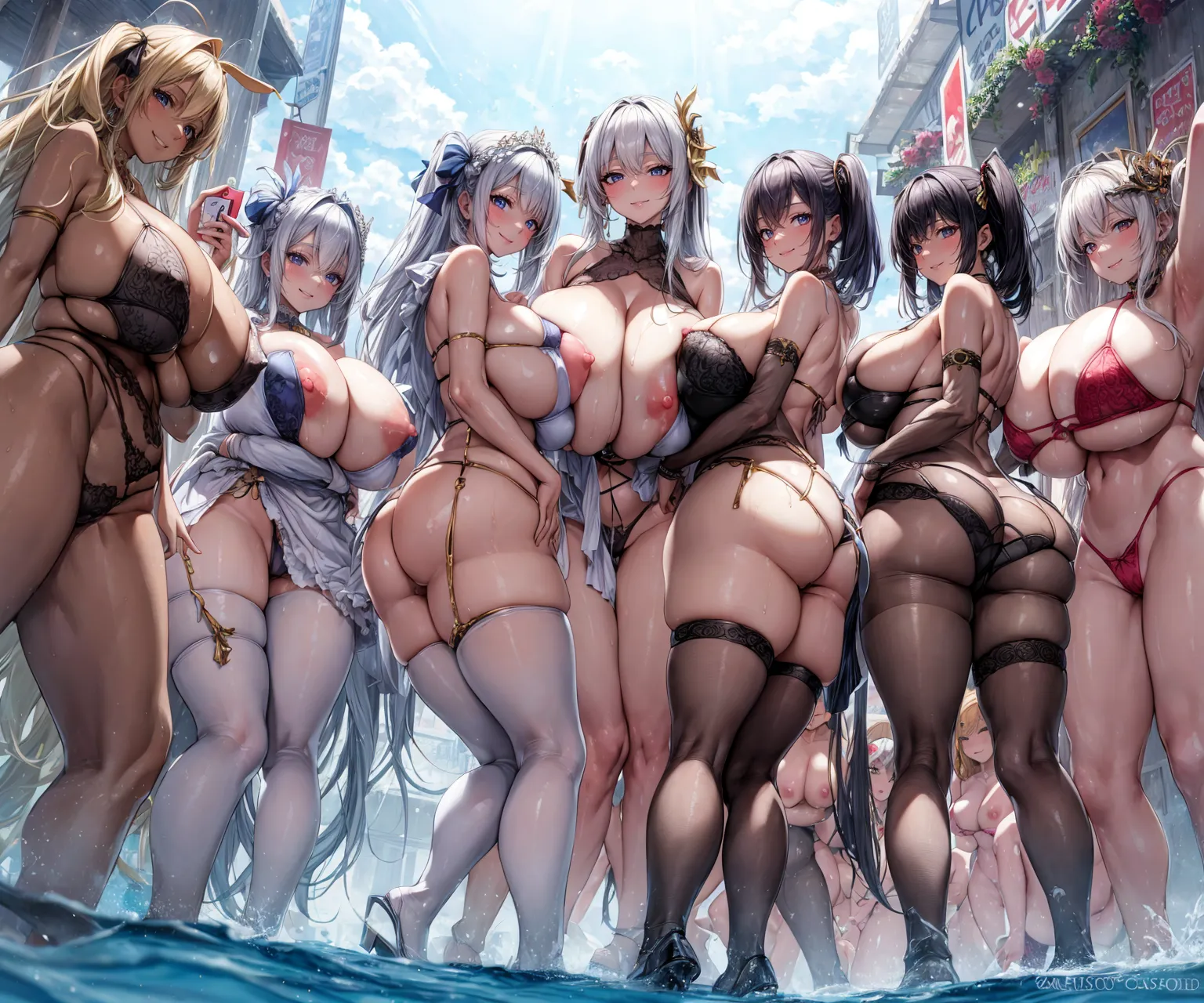 【「爆乳・超乳」AIエロ画像（イラスト・アニメ・二次元風）5621枚まとめ！(128ページ目)のエロ画像6枚目