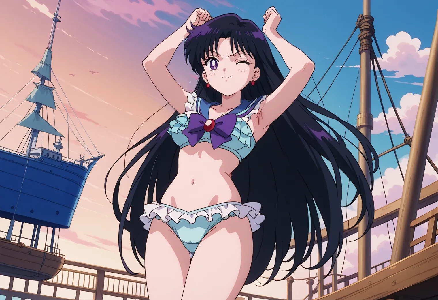 【「下着（ブラジャー・パンティ）」AIエロ画像（イラスト・アニメ・二次元風）15996枚まとめ！(362ページ目)のエロ画像11枚目