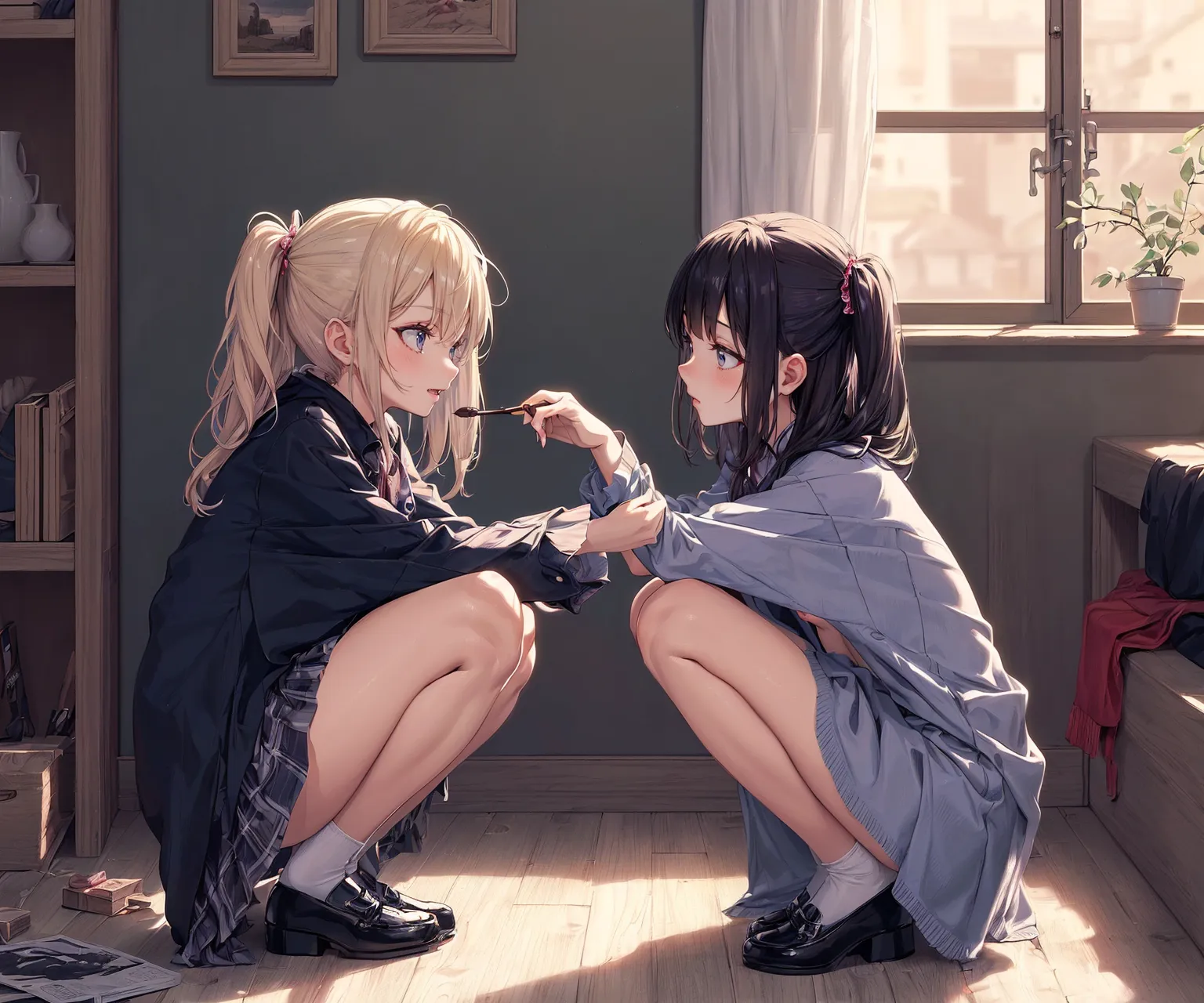 【「貧乳」AIエロ画像（イラスト・アニメ・二次元風）8390枚まとめ！(190ページ目)のエロ画像17枚目