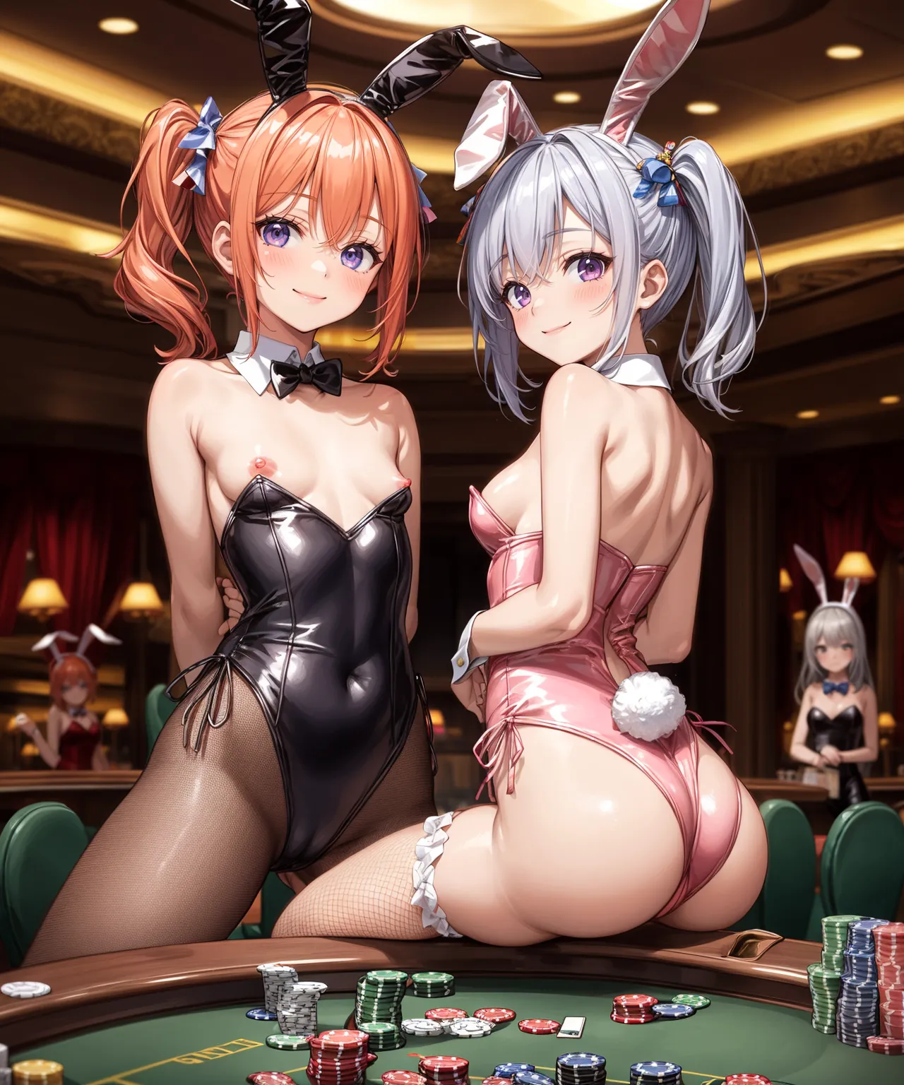 【「貧乳×バニーガール」AIエロ画像（イラスト・アニメ・二次元風）93枚まとめ！(2ページ目)のエロ画像30枚目
