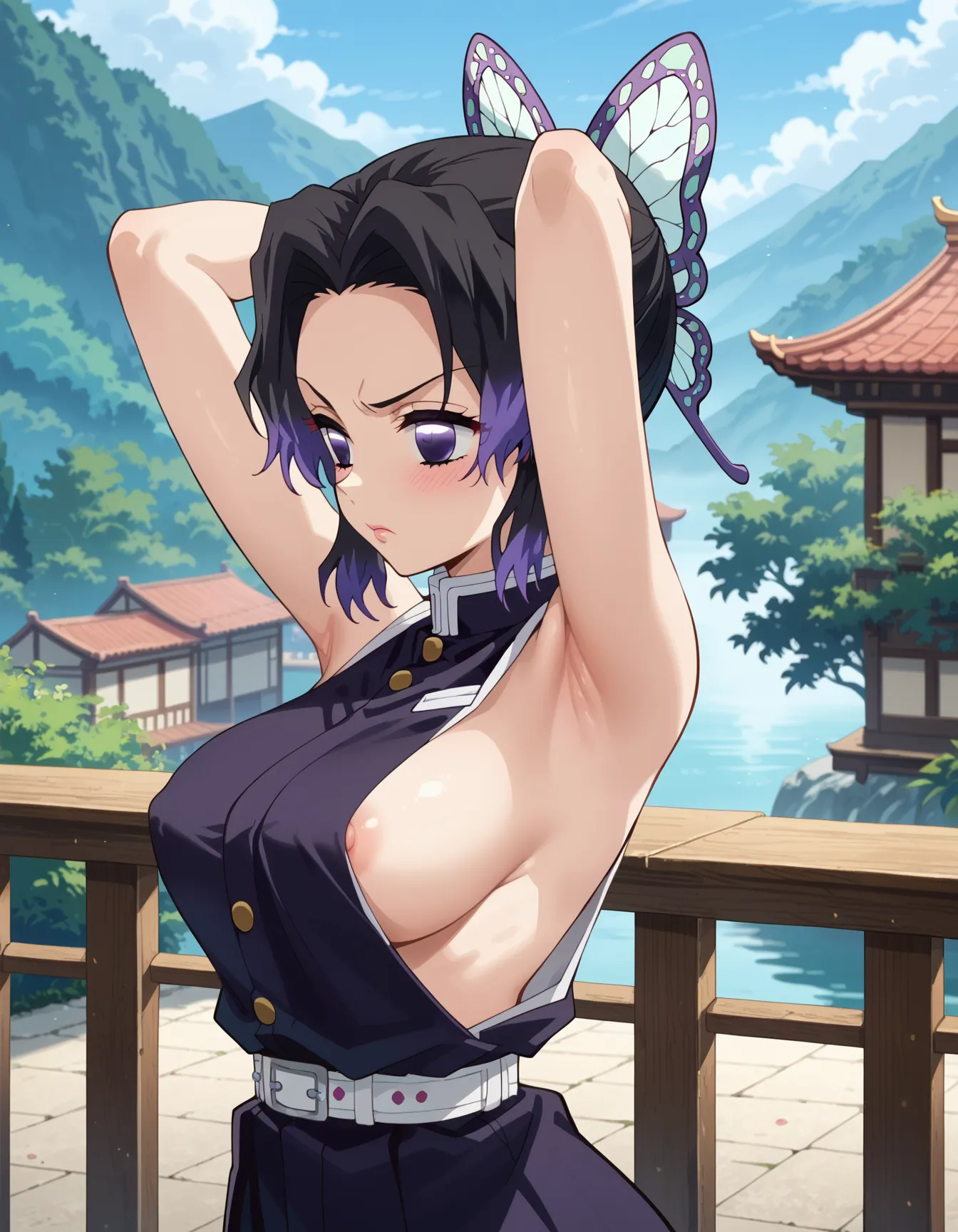 【「腋・脇」AIエロ画像（イラスト・アニメ・二次元風）4705枚まとめ！(106ページ目)のエロ画像30枚目