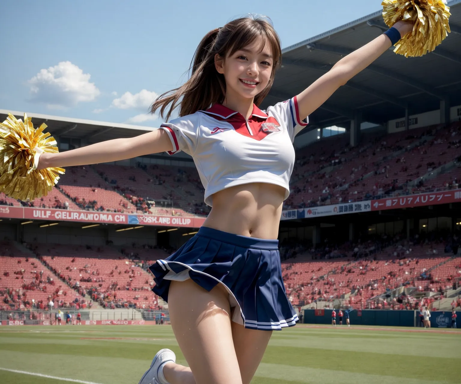 【「ロリ・小柄×チアリーダー」AIエロ画像（リアル・実写・フォト風）264枚まとめ！(6ページ目)のエロ画像21枚目