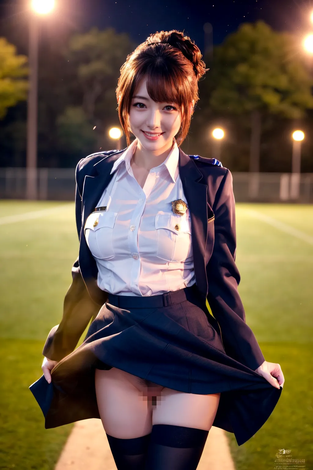 【「爆乳・超乳×女警官」AIエロ画像（リアル・実写・フォト風）192枚まとめ！(5ページ目)のエロ画像20枚目