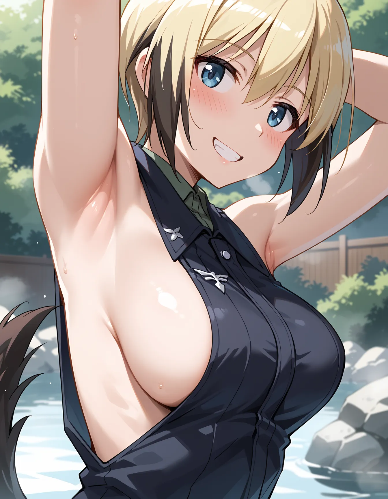 【「腋・脇」AIエロ画像（イラスト・アニメ・二次元風）4705枚まとめ！(106ページ目)のエロ画像11枚目