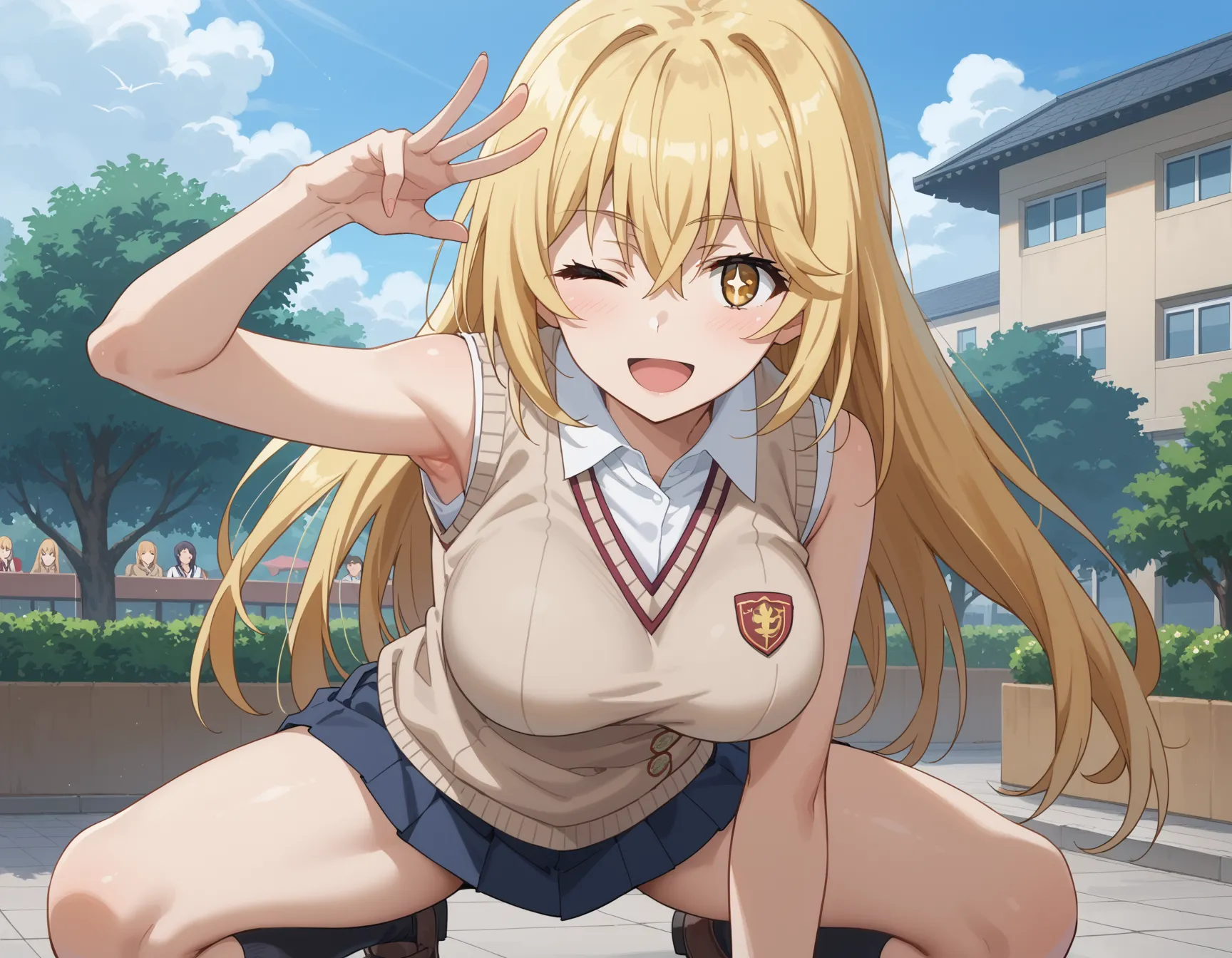 【「学制服」AIエロ画像（イラスト・アニメ・二次元風）4855枚まとめ！(107ページ目)のエロ画像3枚目
