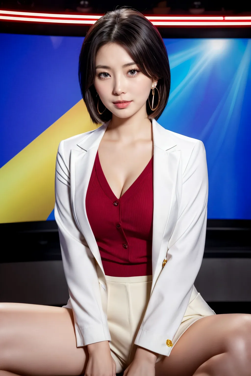 【「貧乳×女子アナウンサー」AIエロ画像（リアル・実写・フォト風）67枚まとめ！(2ページ目)のエロ画像19枚目