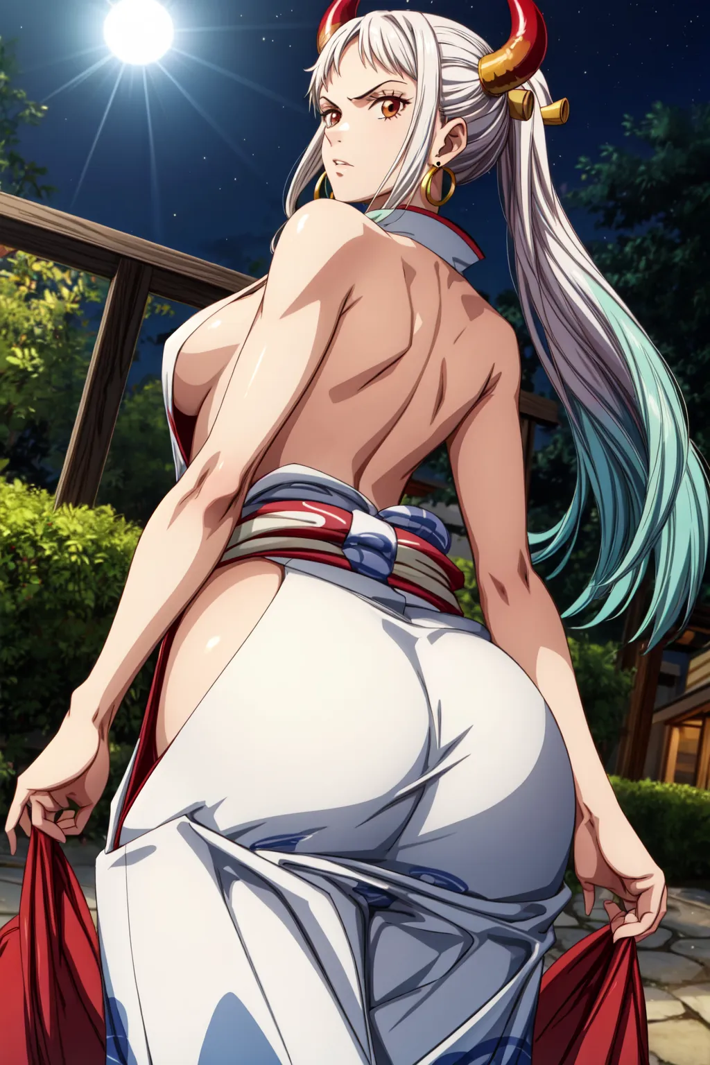 【「尻×着物」AIエロ画像（イラスト・アニメ・二次元風）299枚まとめ！(7ページ目)のエロ画像10枚目