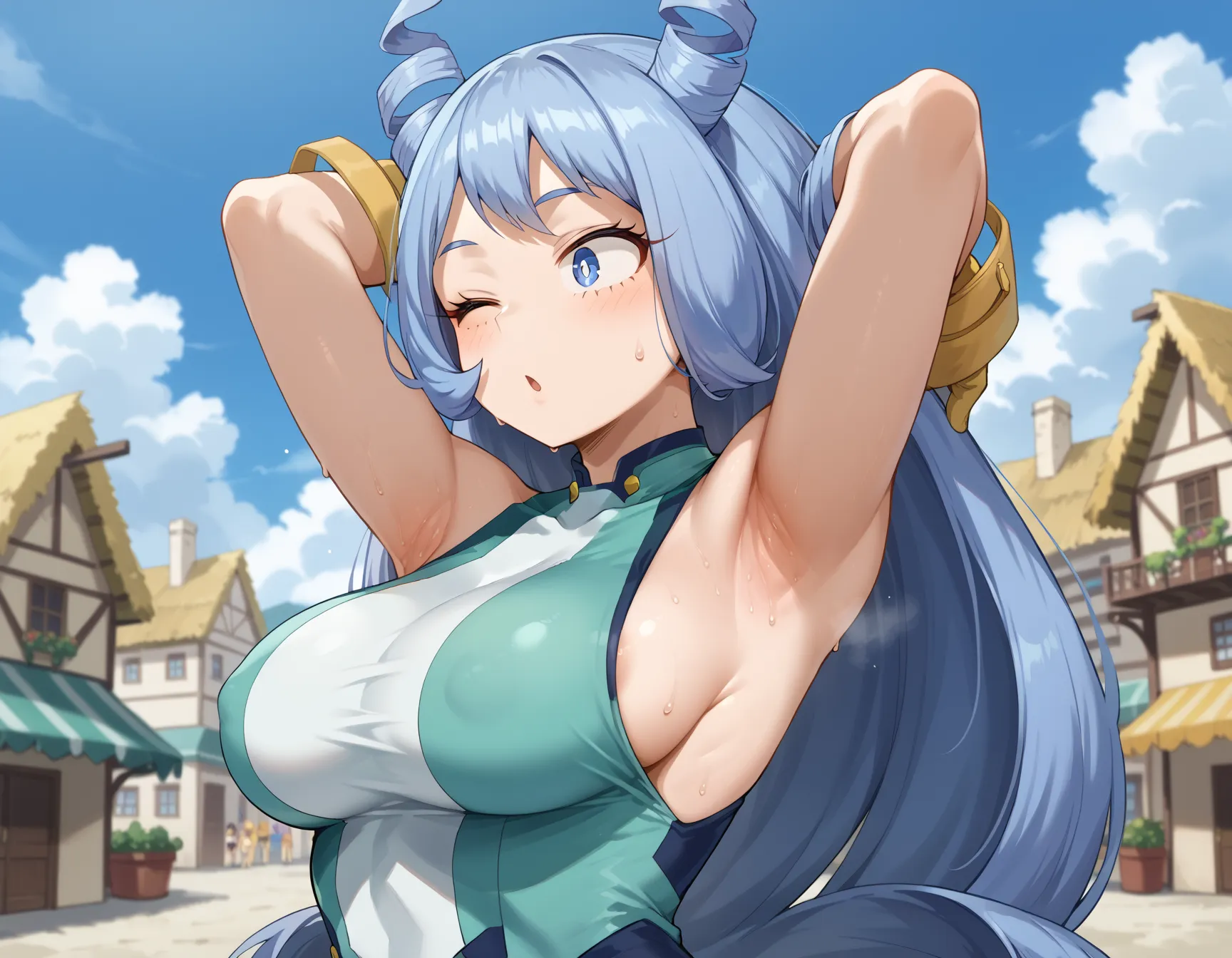 【「腋・脇」AIエロ画像（イラスト・アニメ・二次元風）4705枚まとめ！(105ページ目)のエロ画像24枚目